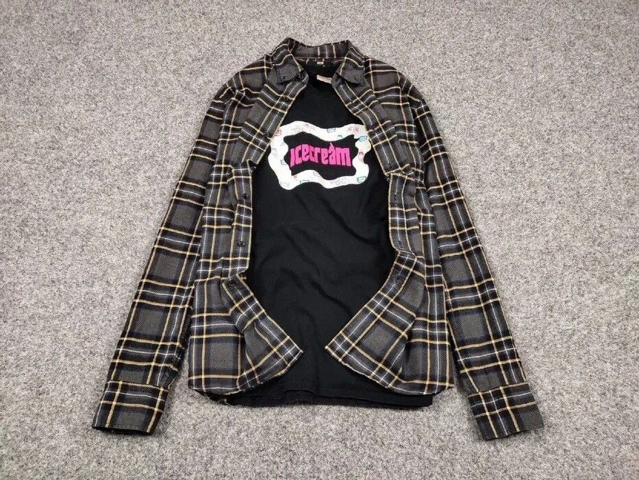 Flannel Vintage Flannel Shirt Checkered Travis Scott Style Hype Size US M / EU 48-50 / 2 - 2 Thumbnail