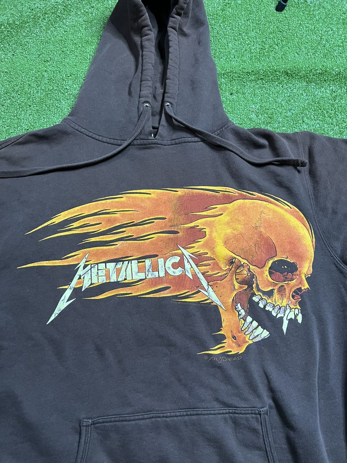 Metallica flaming skull hoodie hotsell