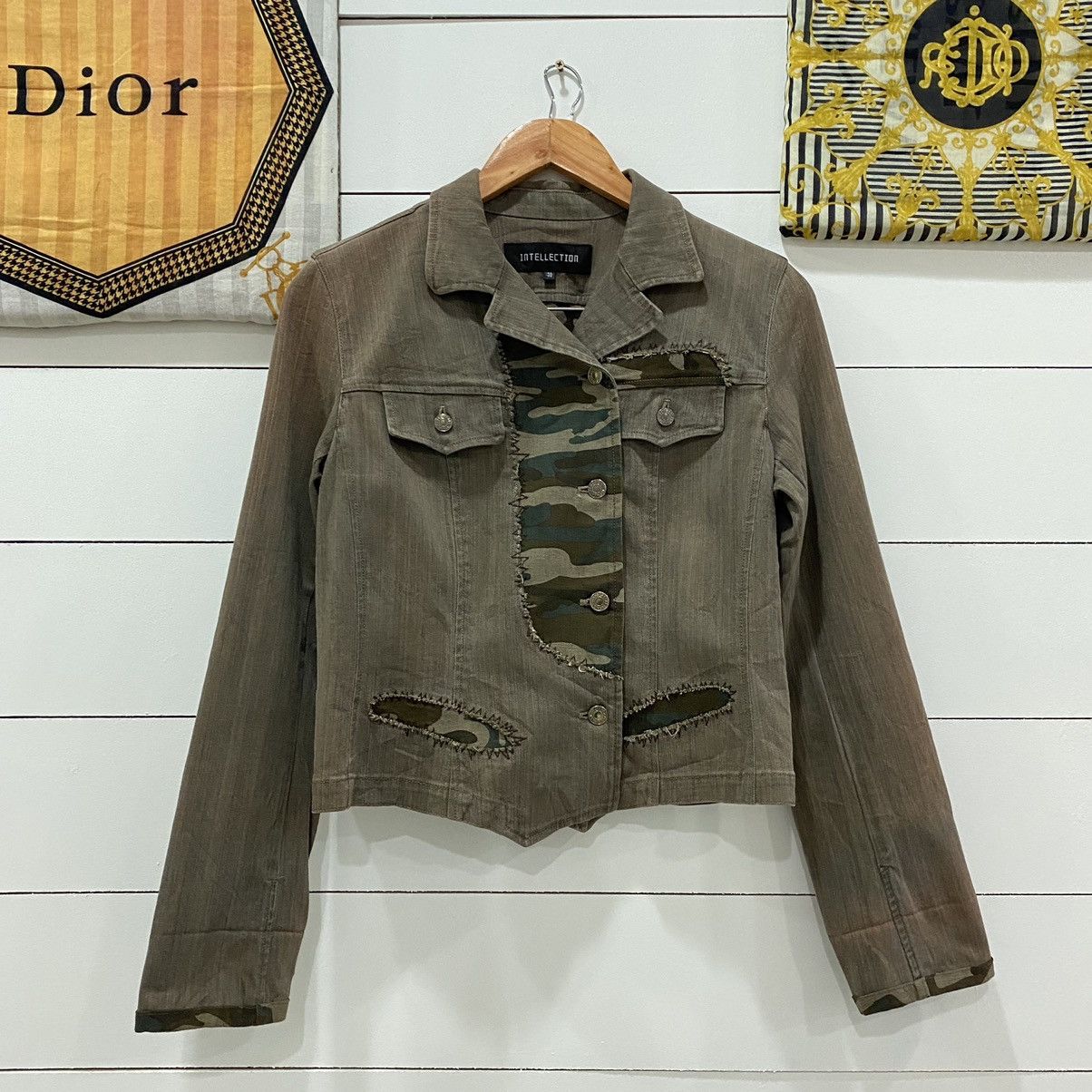 If Six Was Nine Intellection Camo Patchwork Cropped Jacket Kapital Style Size US XS / EU 42 / 0 - 1 Thumbnail