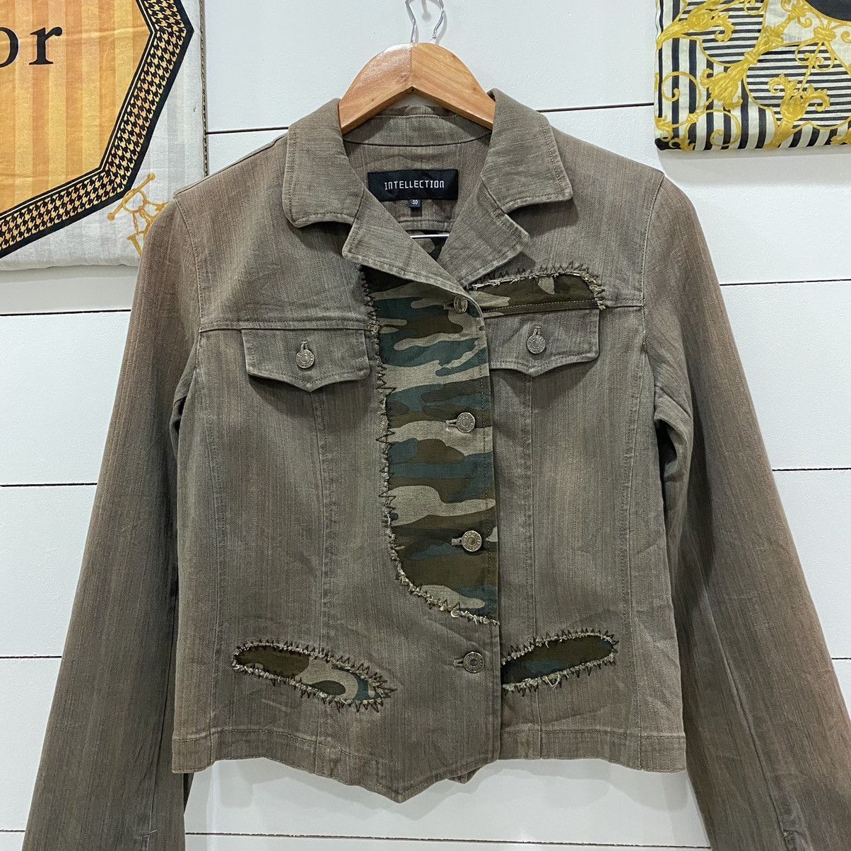 If Six Was Nine Intellection Camo Patchwork Cropped Jacket Kapital Style Size US XS / EU 42 / 0 - 2 Thumbnail