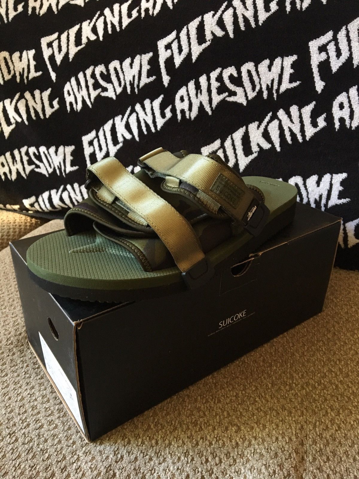 【美品】STUSSY× SUICOKE MOTO-STU CAMO US9 27 Stussy x Suicoke MOTO-STU that released back in | Depop