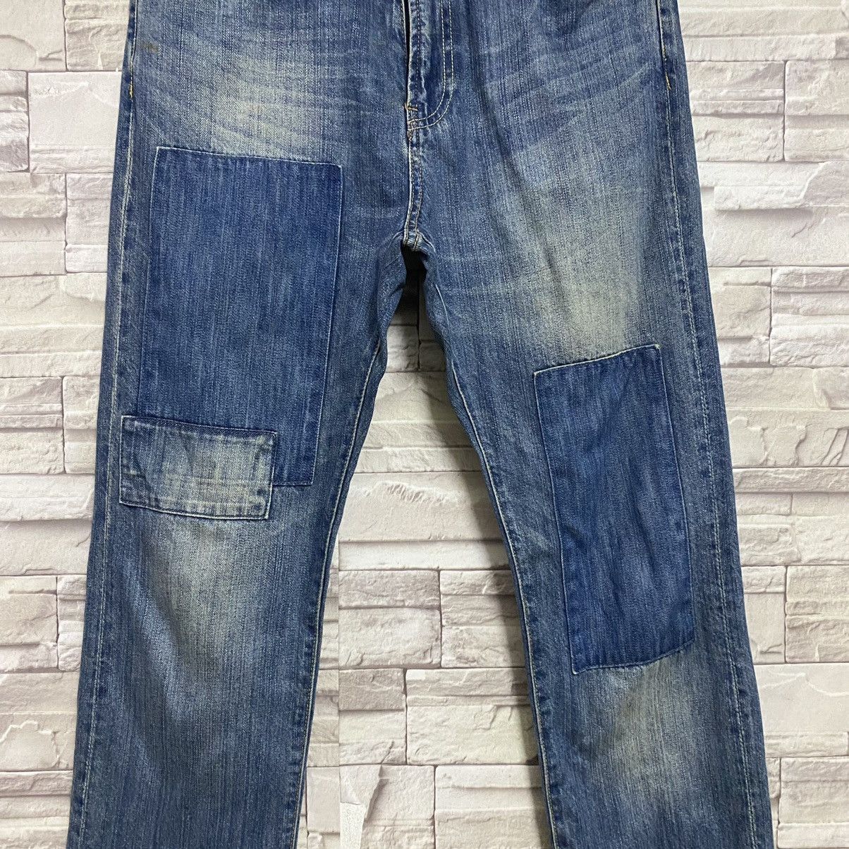 Global Work Global Work Japan Denim Patchwork Jeans Size US 32 / EU 48 - 5 Thumbnail