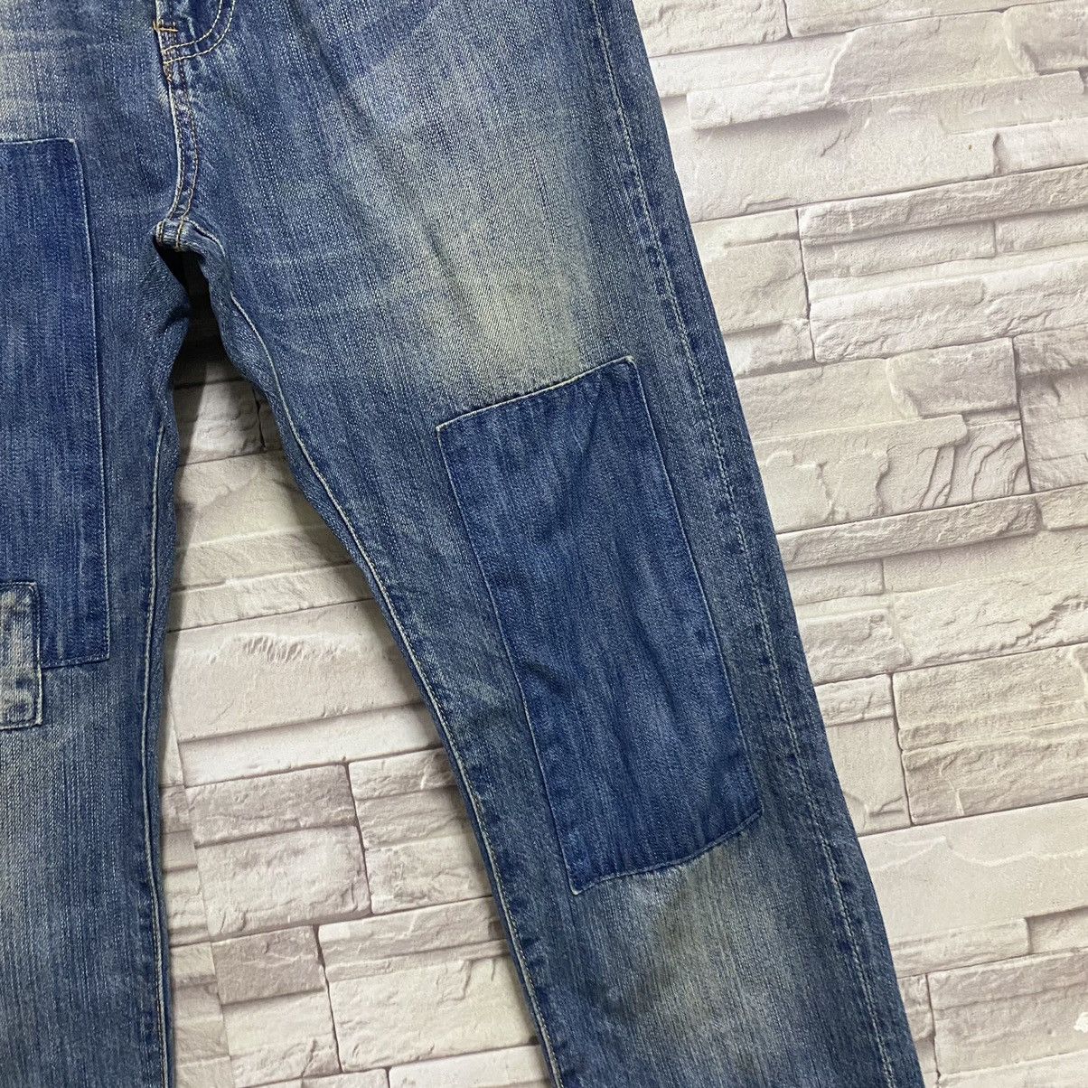Global Work Global Work Japan Denim Patchwork Jeans Size US 32 / EU 48 - 8 Thumbnail