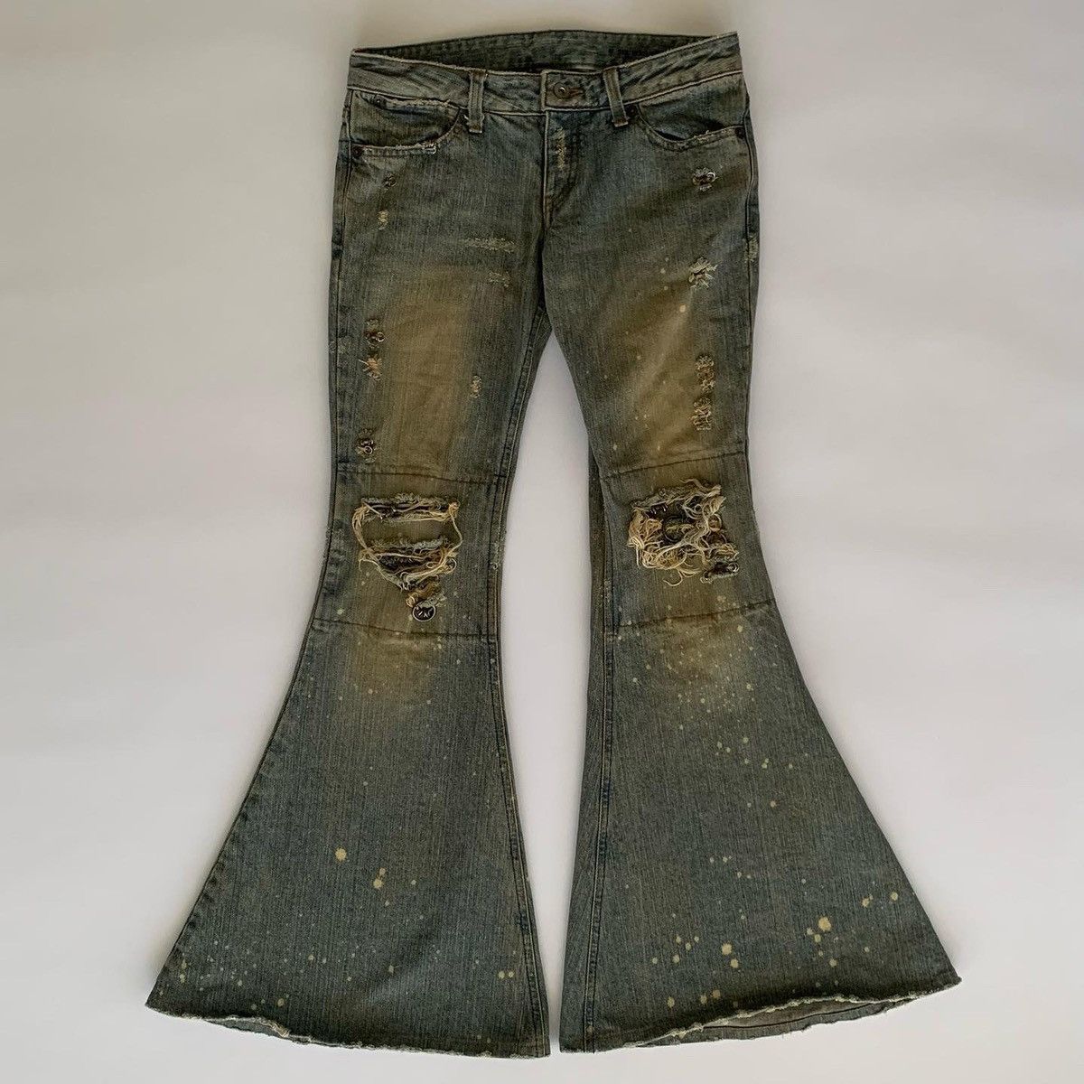 If Six Was Nine If Six Was Nine 'Mud Max' Bell Bottom Denim