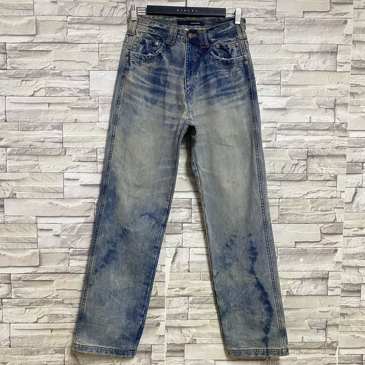Vintage Japanese UNLIMITED00 Denim Bleach Loose Jeans Size US 29 - 3 Thumbnail