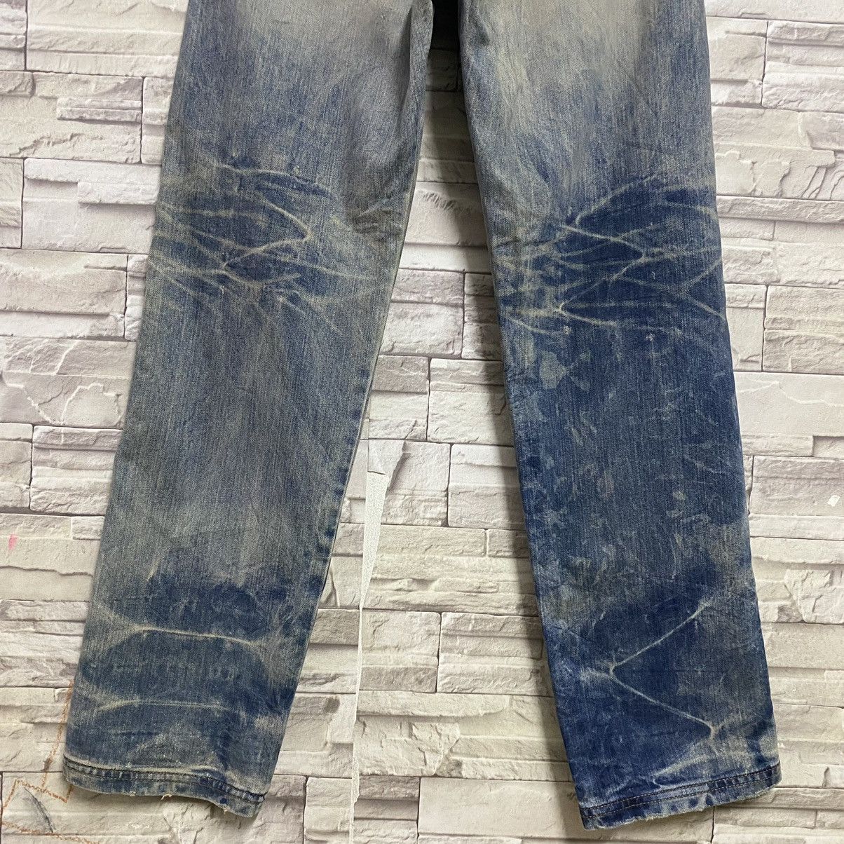 Vintage Japanese UNLIMITED00 Denim Bleach Loose Jeans Size US 29 - 16 Thumbnail