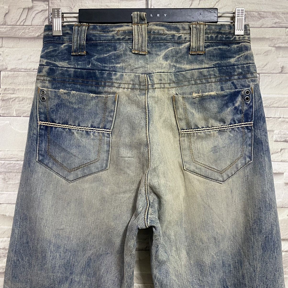 Vintage Japanese UNLIMITED00 Denim Bleach Loose Jeans Size US 29 - 14 Thumbnail