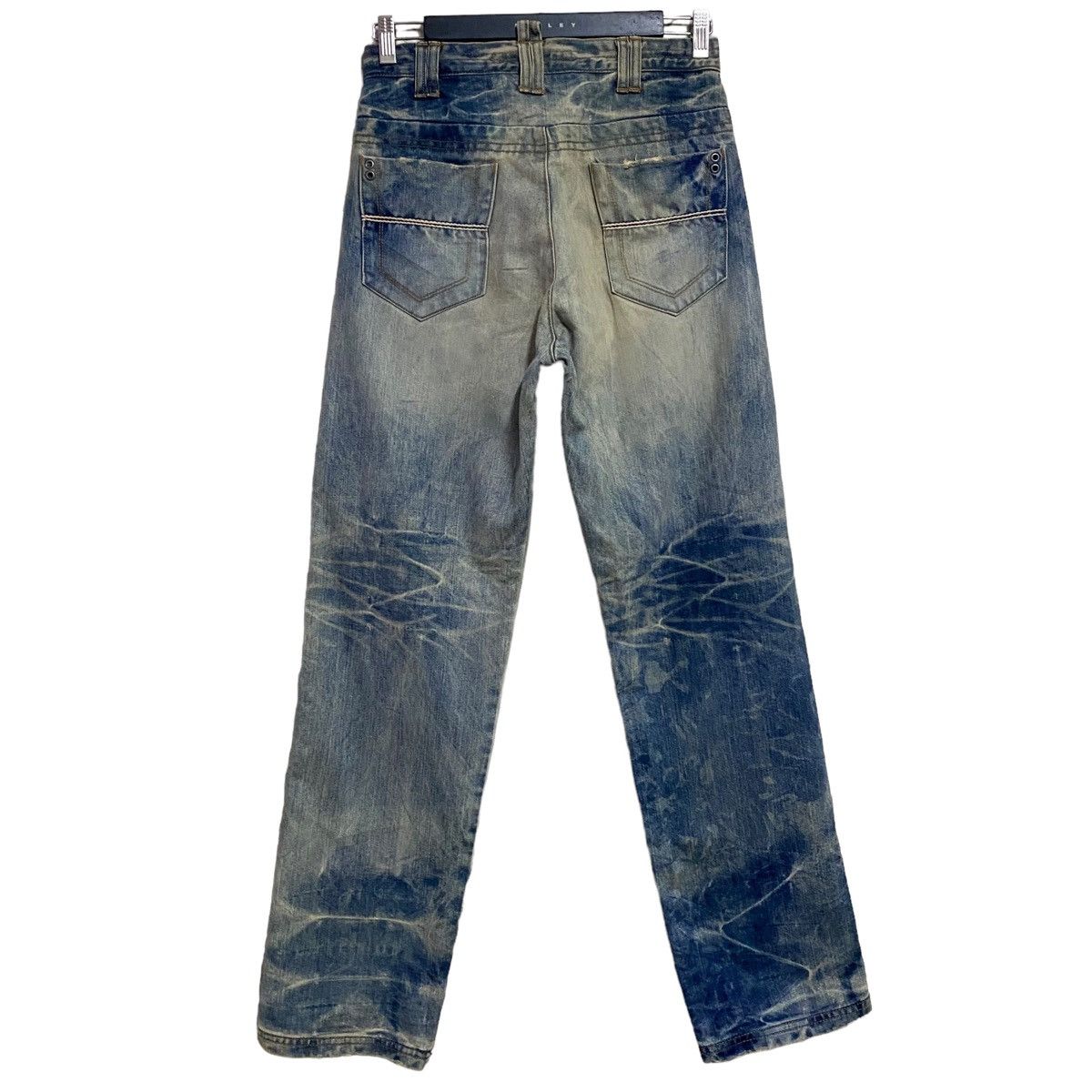 Vintage Japanese UNLIMITED00 Denim Bleach Loose Jeans Size US 29 - 1 Thumbnail