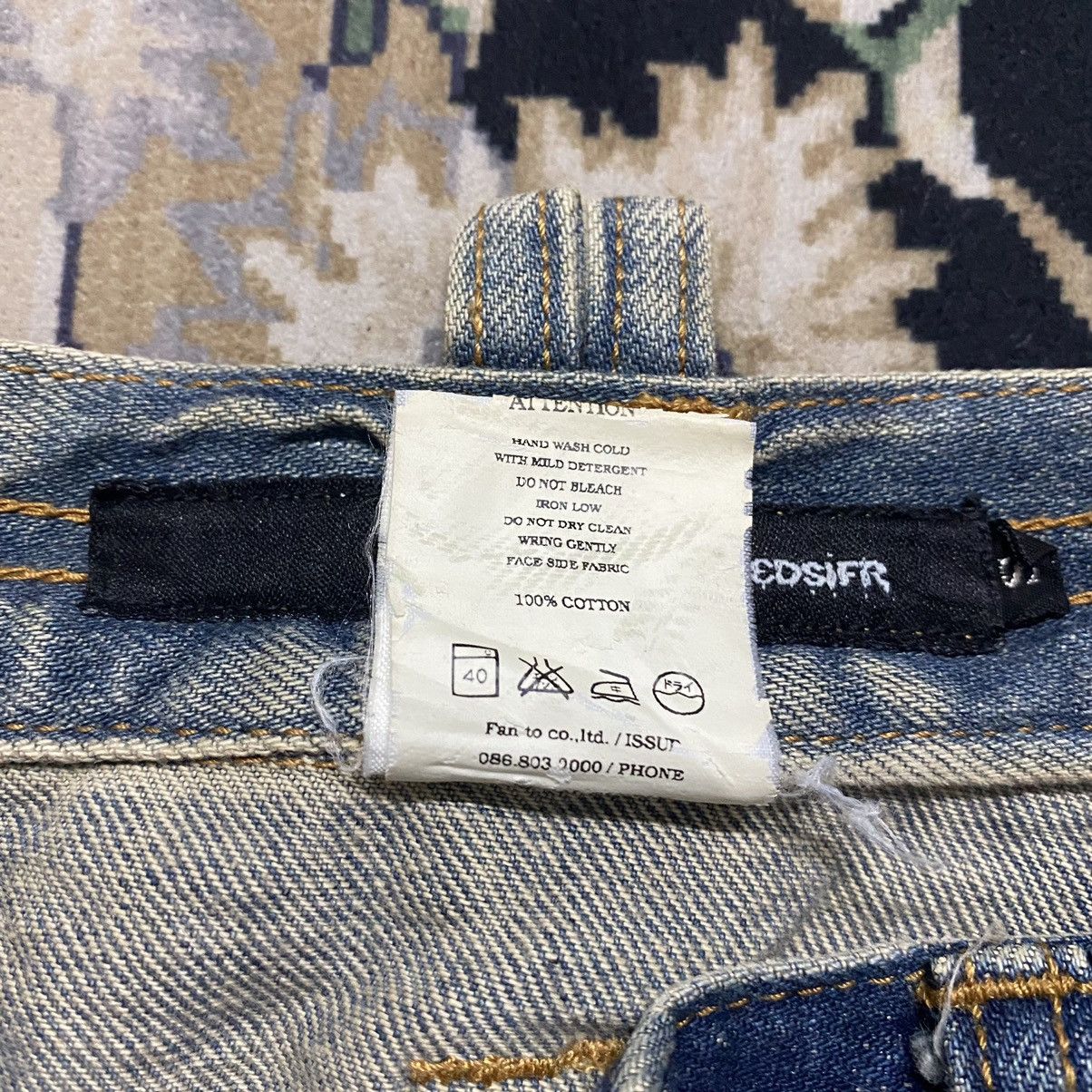 Vintage Japanese UNLIMITED00 Denim Bleach Loose Jeans Size US 29 - 20 Thumbnail