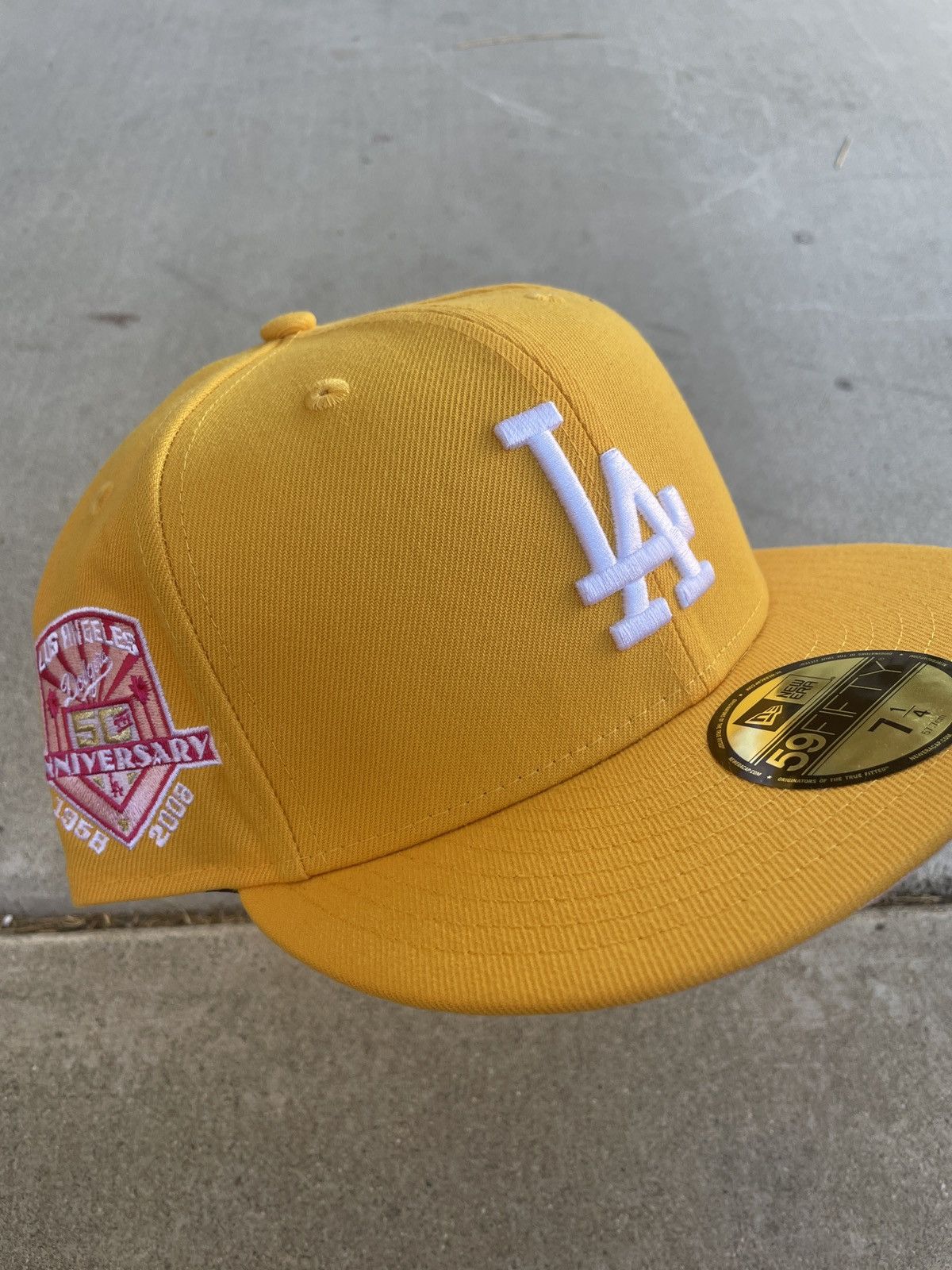 Los Angeles Dodgers OG Pink Lemonade Fitted Hat 1/4 LA