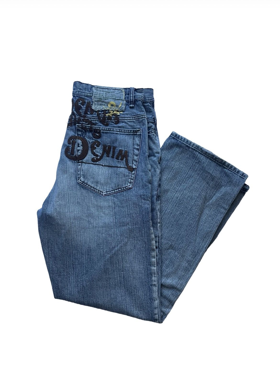 JNCO × Japanese Brand × Vintage Vintage Akademiks Embroidered Baggy Y2K Jeans 34x34 Size US 34 / EU 50 - 1 Thumbnail