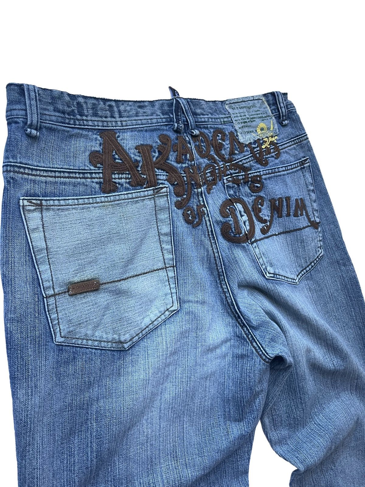 JNCO × Japanese Brand × Vintage Vintage Akademiks Embroidered Baggy Y2K Jeans 34x34 Size US 34 / EU 50 - 6 Thumbnail