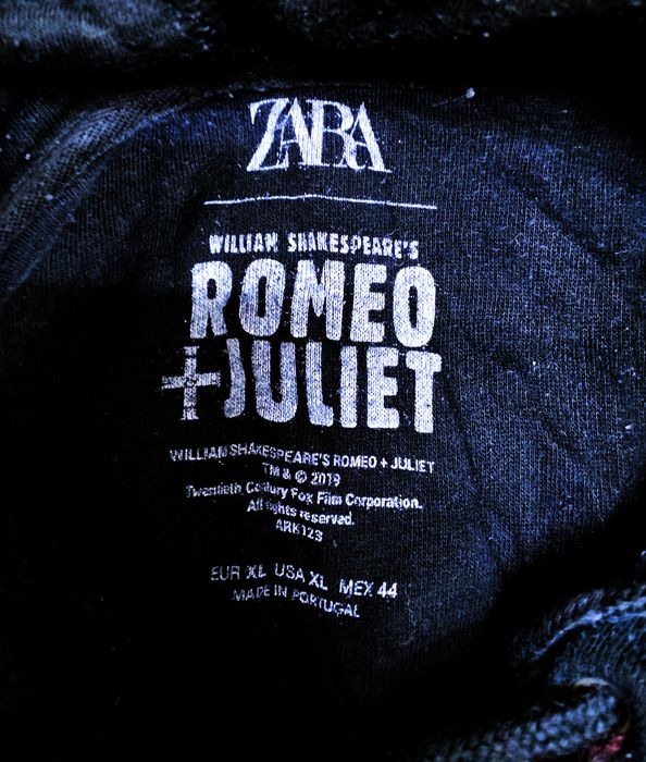 Zara romeo store and juliet sweatshirt