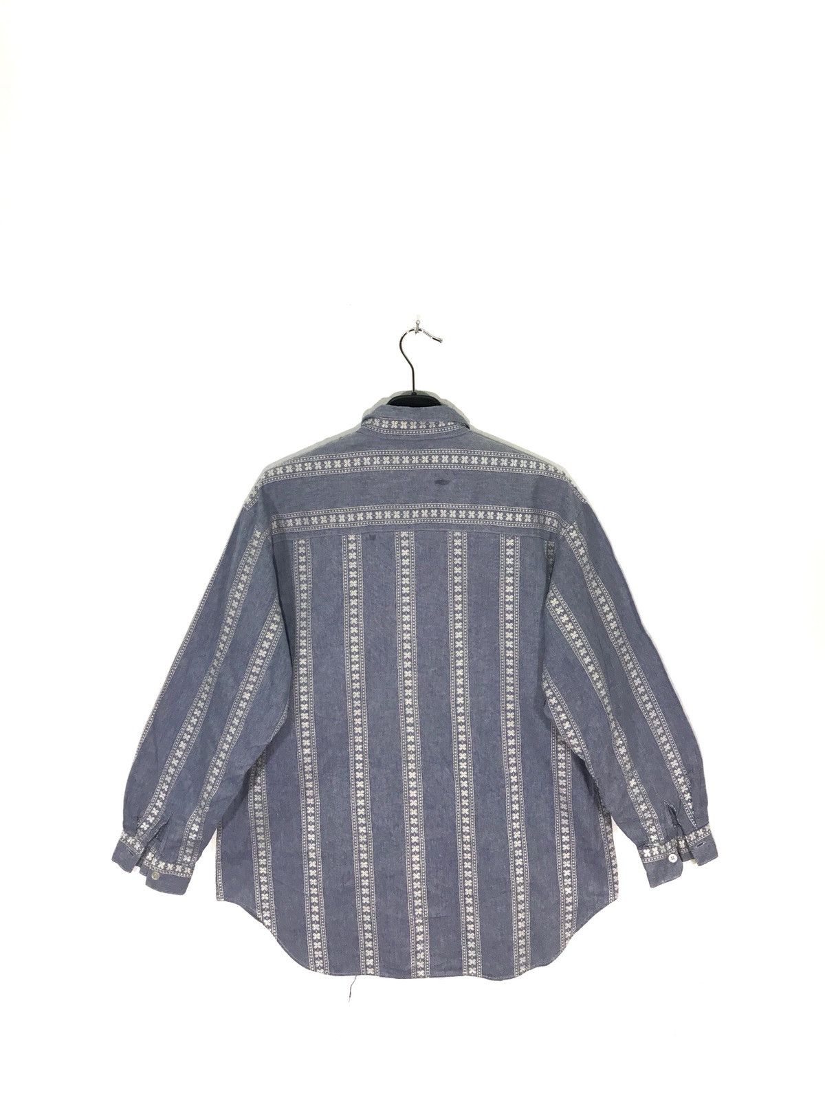 Japanese Brand Japanese Brand Pandora Striped Embroidered Shirt Size US M / EU 48-50 / 2 - 2 Thumbnail