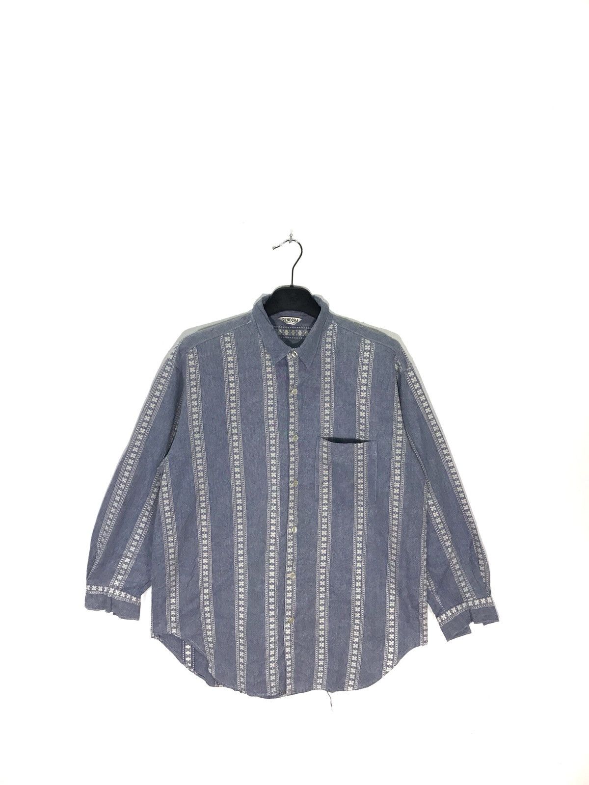 Japanese Brand Japanese Brand Pandora Striped Embroidered Shirt Size US M / EU 48-50 / 2 - 1 Thumbnail