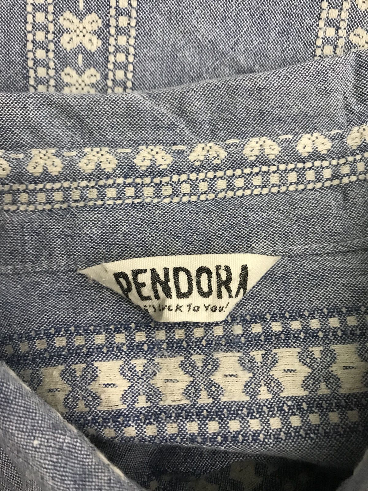 Japanese Brand Japanese Brand Pandora Striped Embroidered Shirt Size US M / EU 48-50 / 2 - 4 Thumbnail