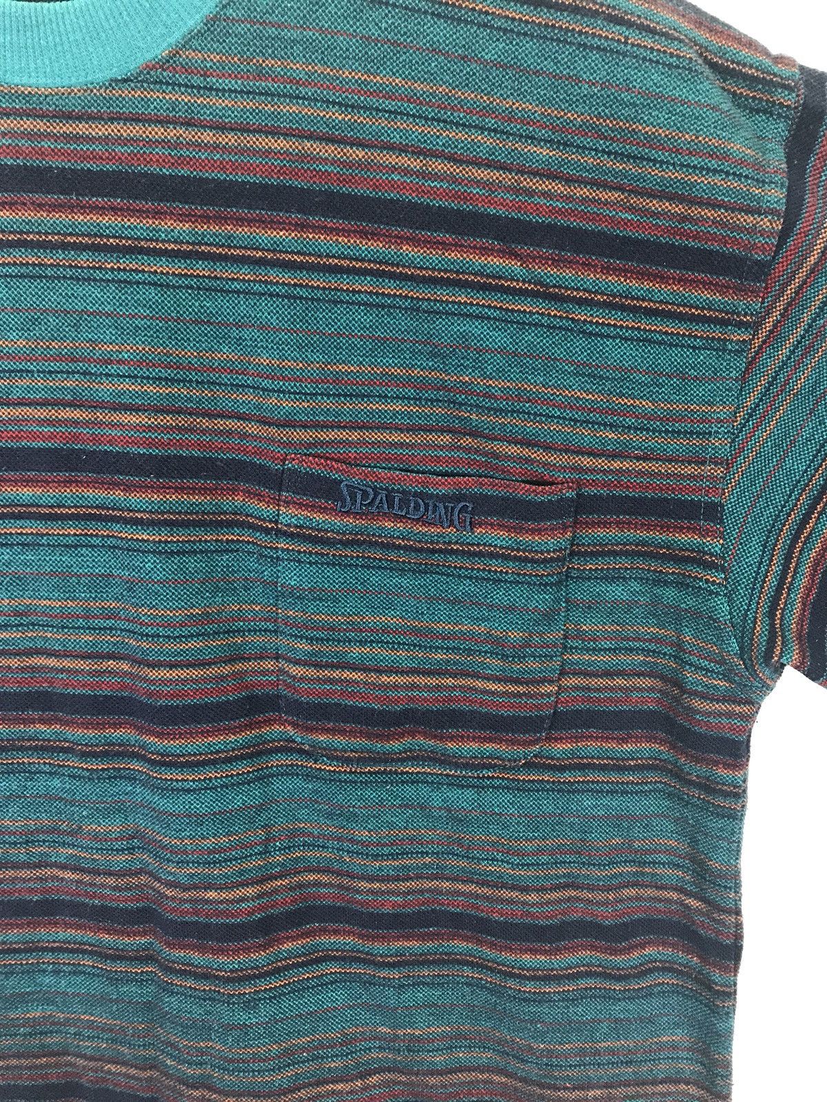 Spalding × Vintage Vintage Spalding Striped Pocket T Shirt Size US M / EU 48-50 / 2 - 3 Thumbnail