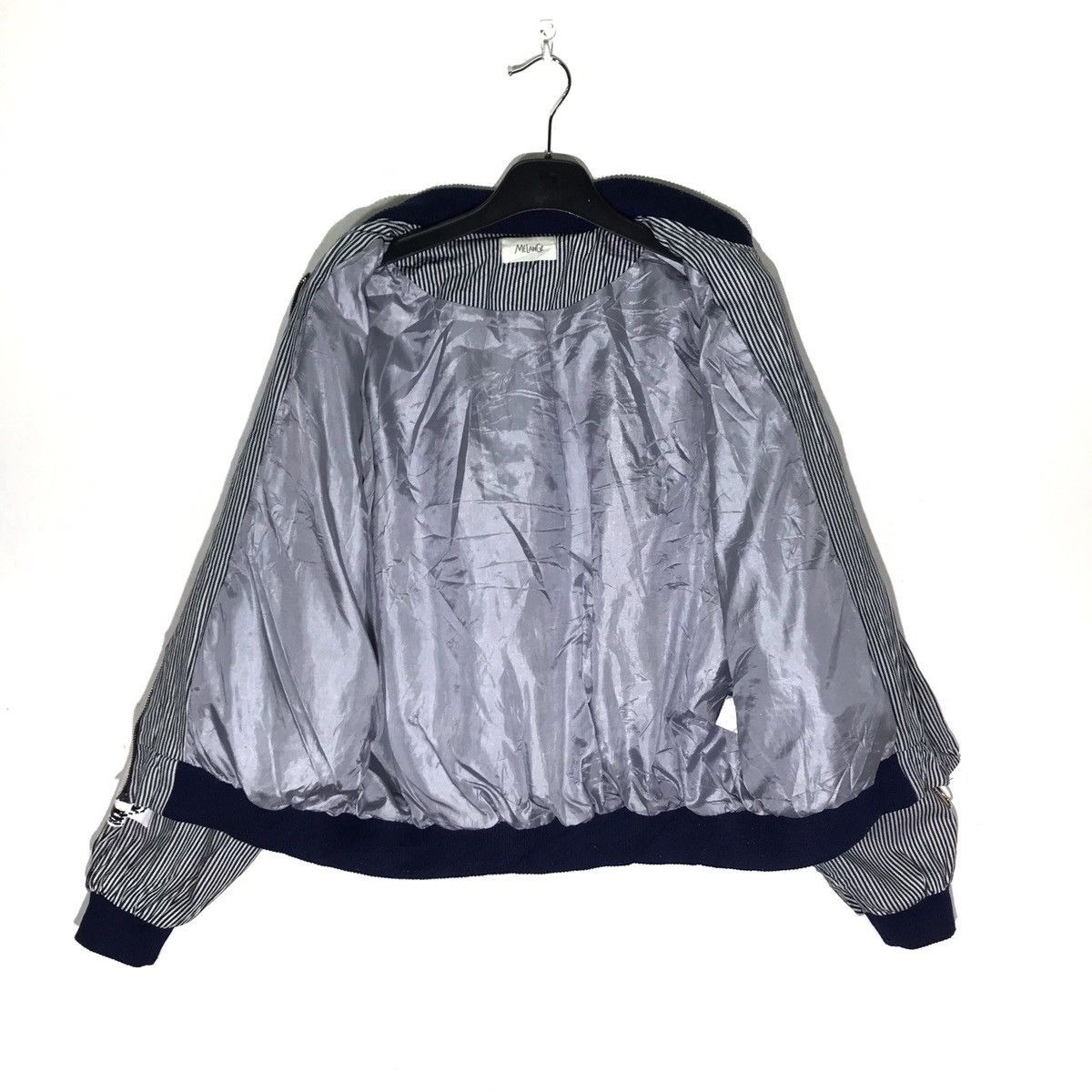 Designer Melange Hickory Striped Bomber Jackets Size US L / EU 52-54 / 3 - 3 Thumbnail