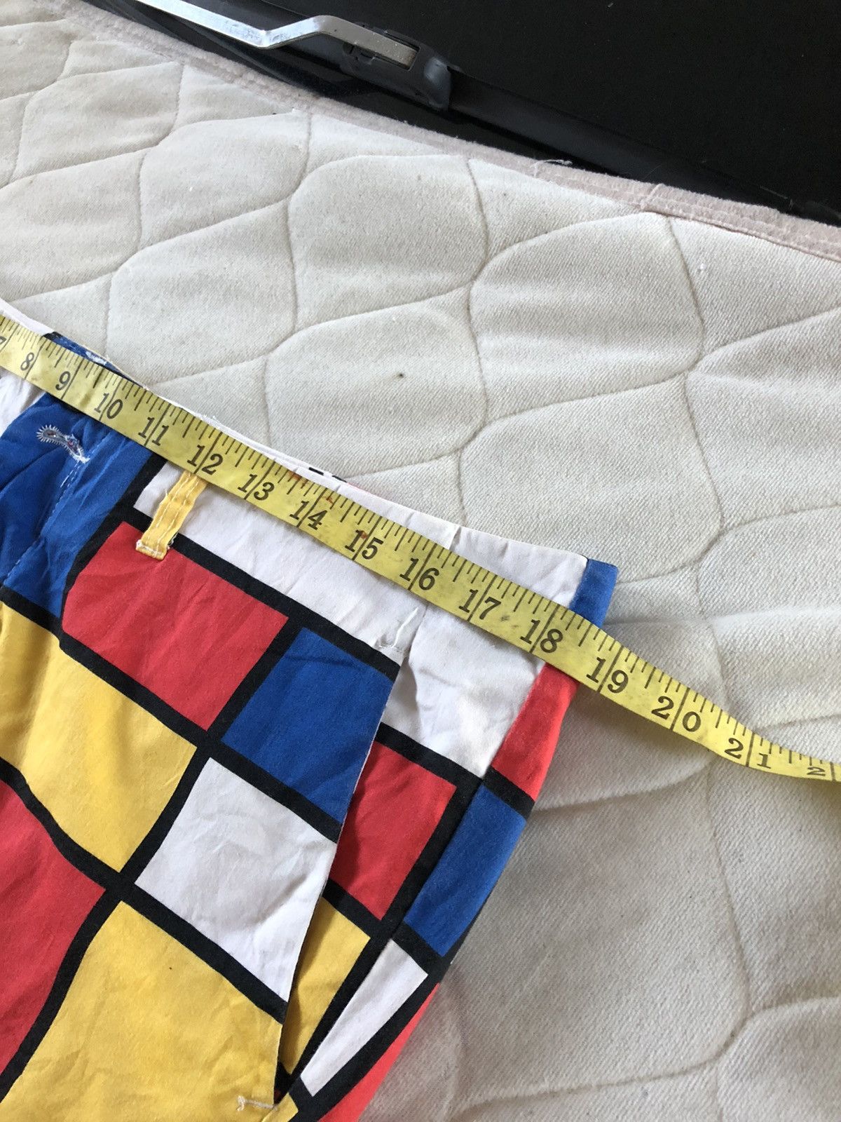 Designer Loudmouth Colourful Bricks Check Art Casual Pants Size US 37 - 7 Thumbnail