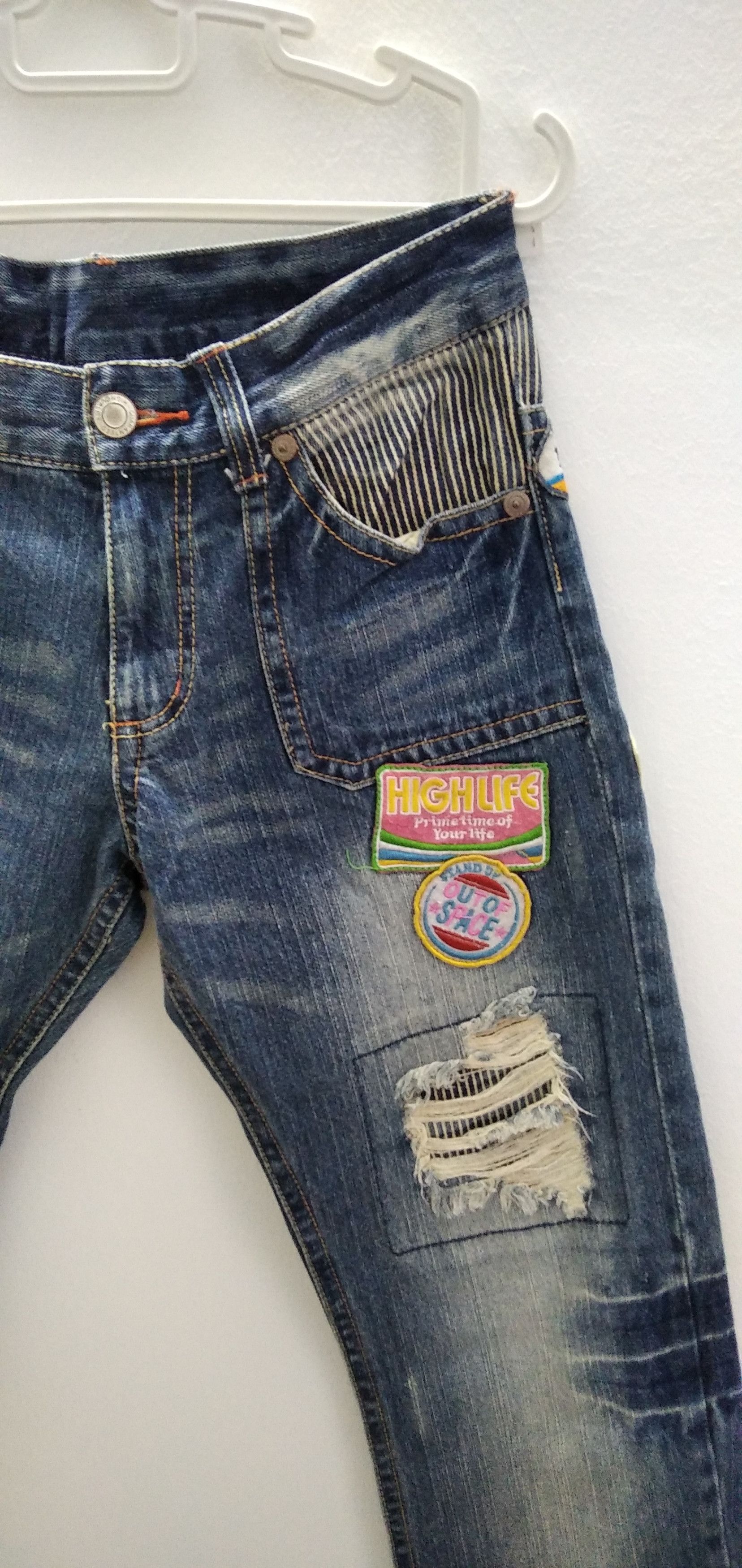 Japanese Brand × Vintage Japanese Brand sticker Patchwork Denim Size US 30 / EU 46 - 5 Thumbnail