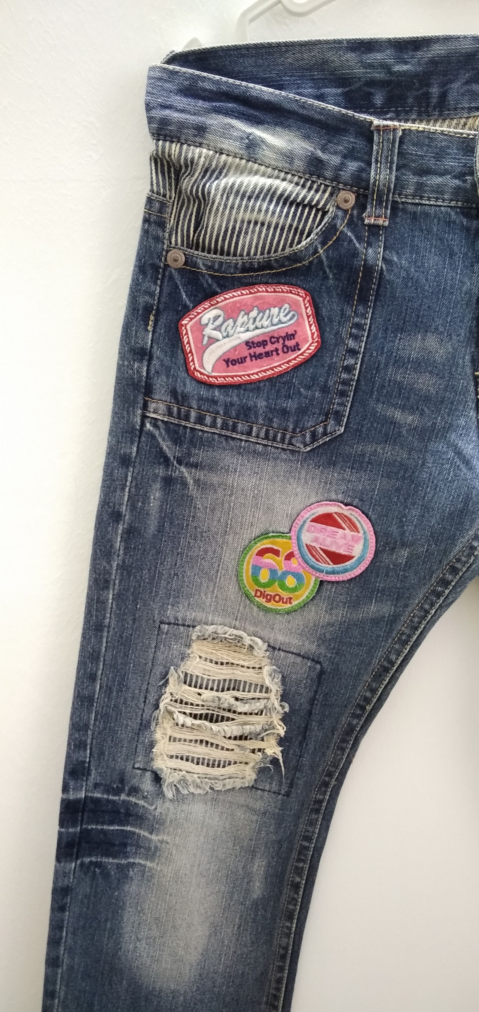 Japanese Brand × Vintage Japanese Brand sticker Patchwork Denim Size US 30 / EU 46 - 3 Thumbnail