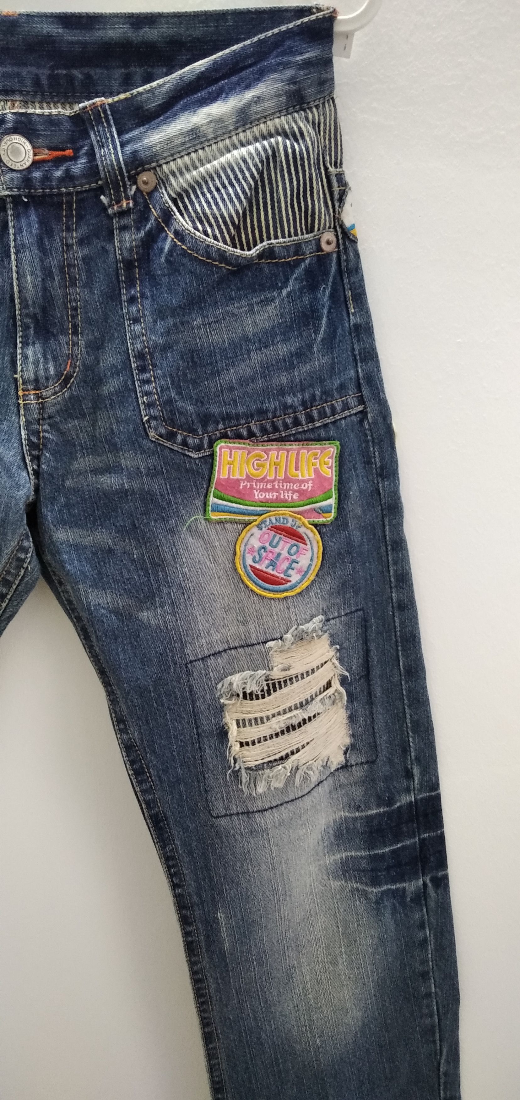 Japanese Brand × Vintage Japanese Brand sticker Patchwork Denim Size US 30 / EU 46 - 4 Thumbnail