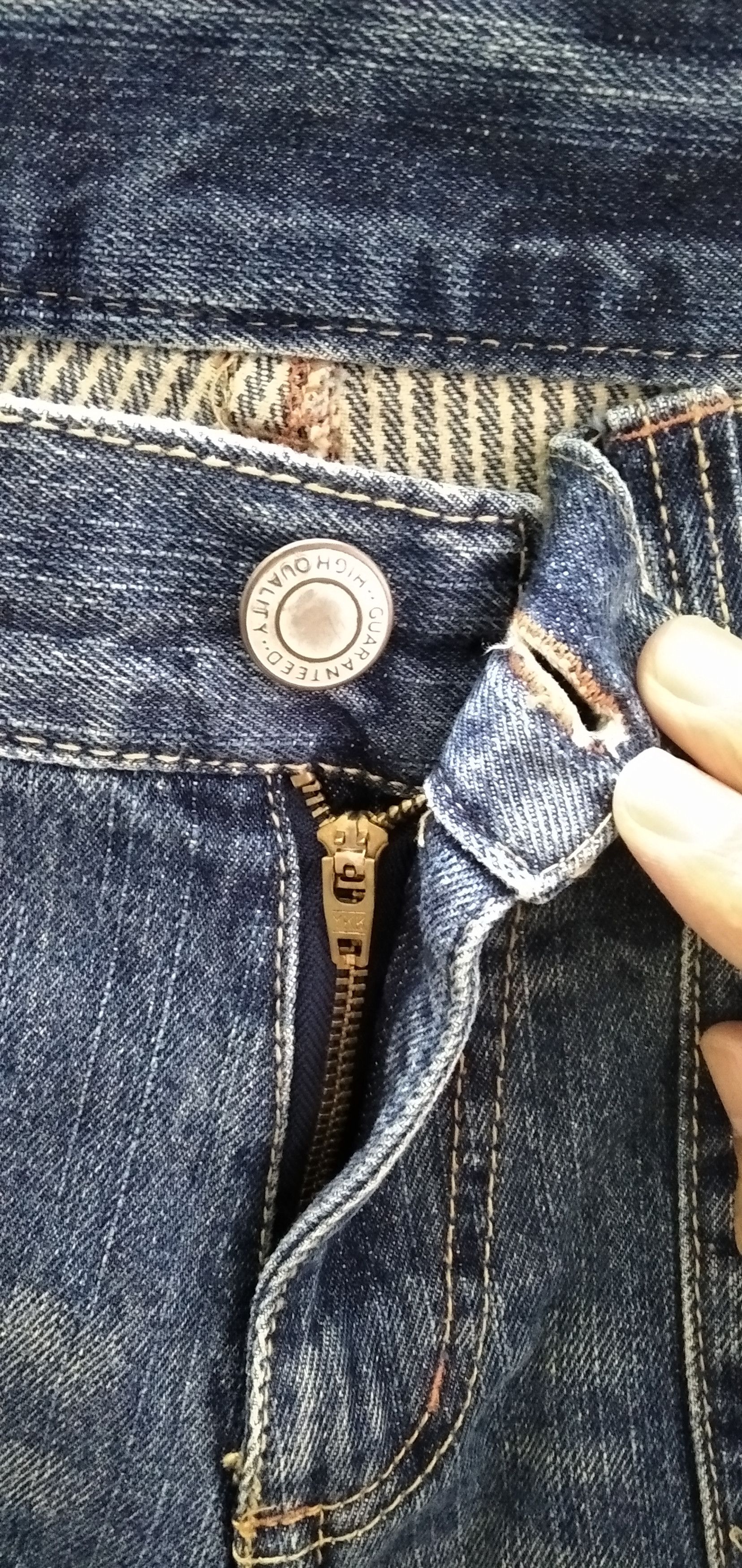 Japanese Brand × Vintage Japanese Brand sticker Patchwork Denim Size US 30 / EU 46 - 7 Thumbnail