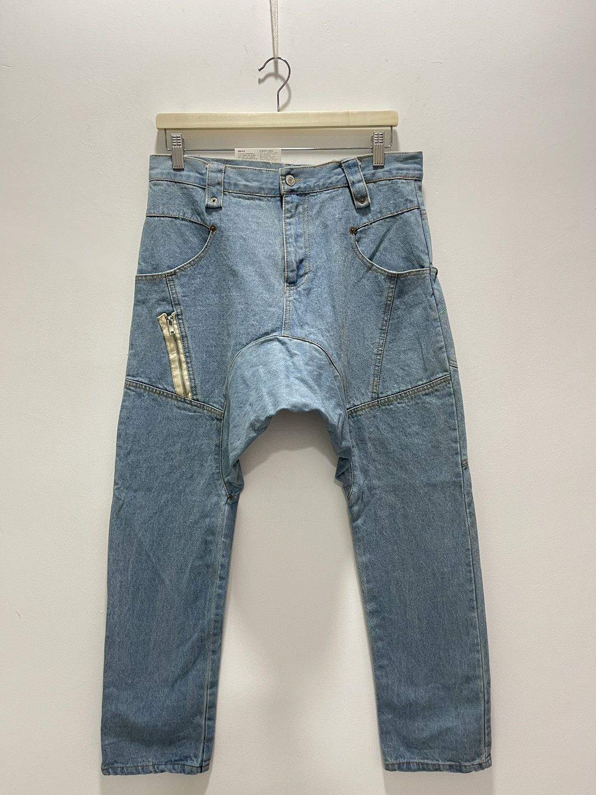 Japanese Brand × Vintage SPEED ORANGE RECONSTRUCT RARE DESIGN DISTRESSED DENIM JEANS Size US 31 - 1 Thumbnail