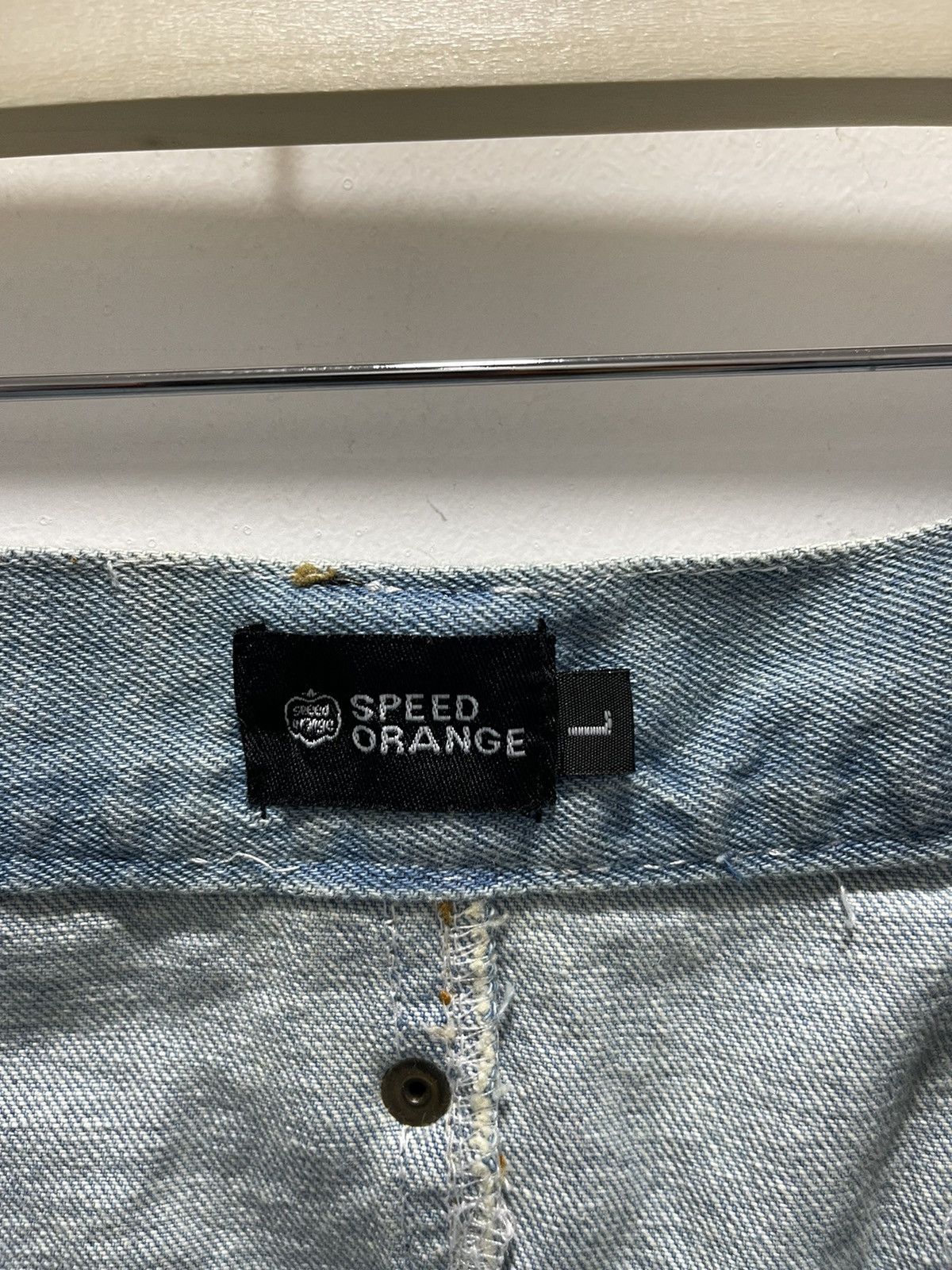 Japanese Brand × Vintage SPEED ORANGE RECONSTRUCT RARE DESIGN DISTRESSED DENIM JEANS Size US 31 - 15 Thumbnail