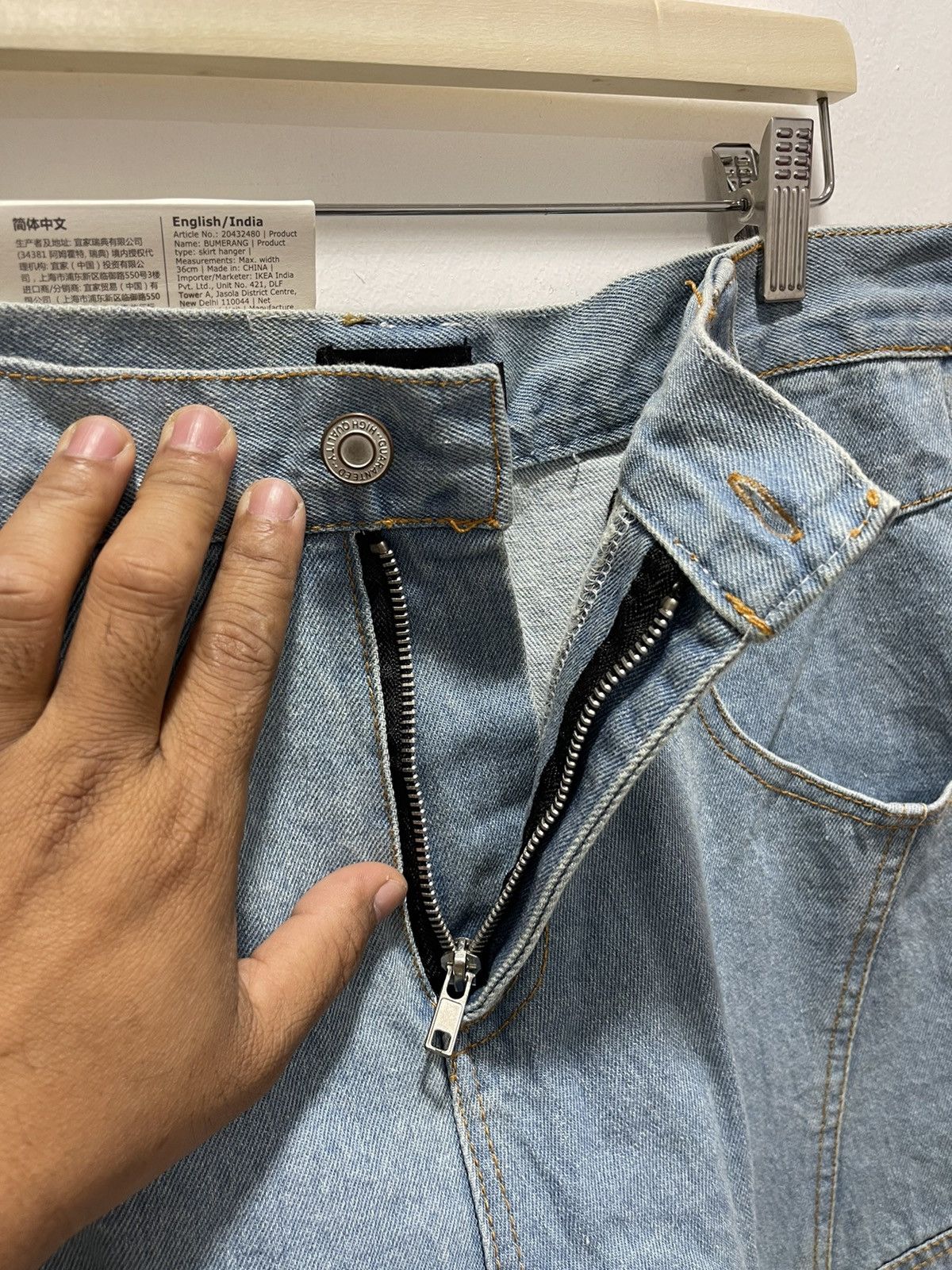 Japanese Brand × Vintage SPEED ORANGE RECONSTRUCT RARE DESIGN DISTRESSED DENIM JEANS Size US 31 - 8 Thumbnail