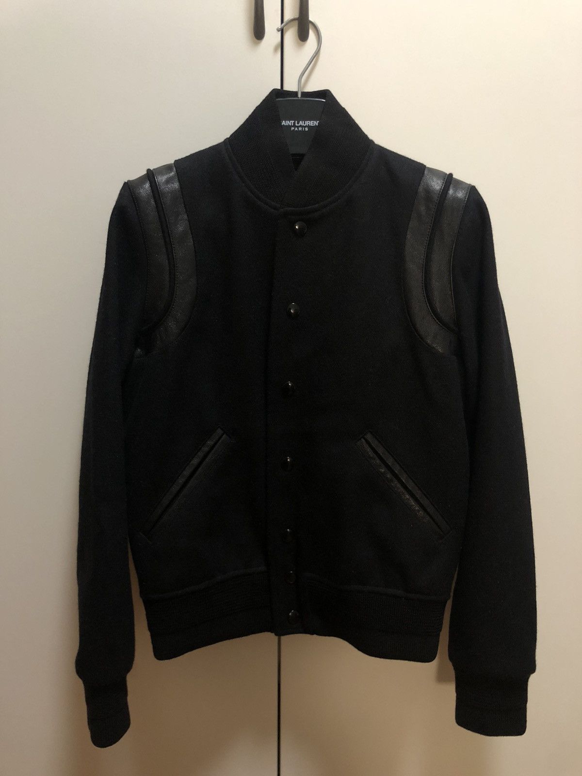 Saint Laurent Paris SLP Black Teddy Jacket | Grailed