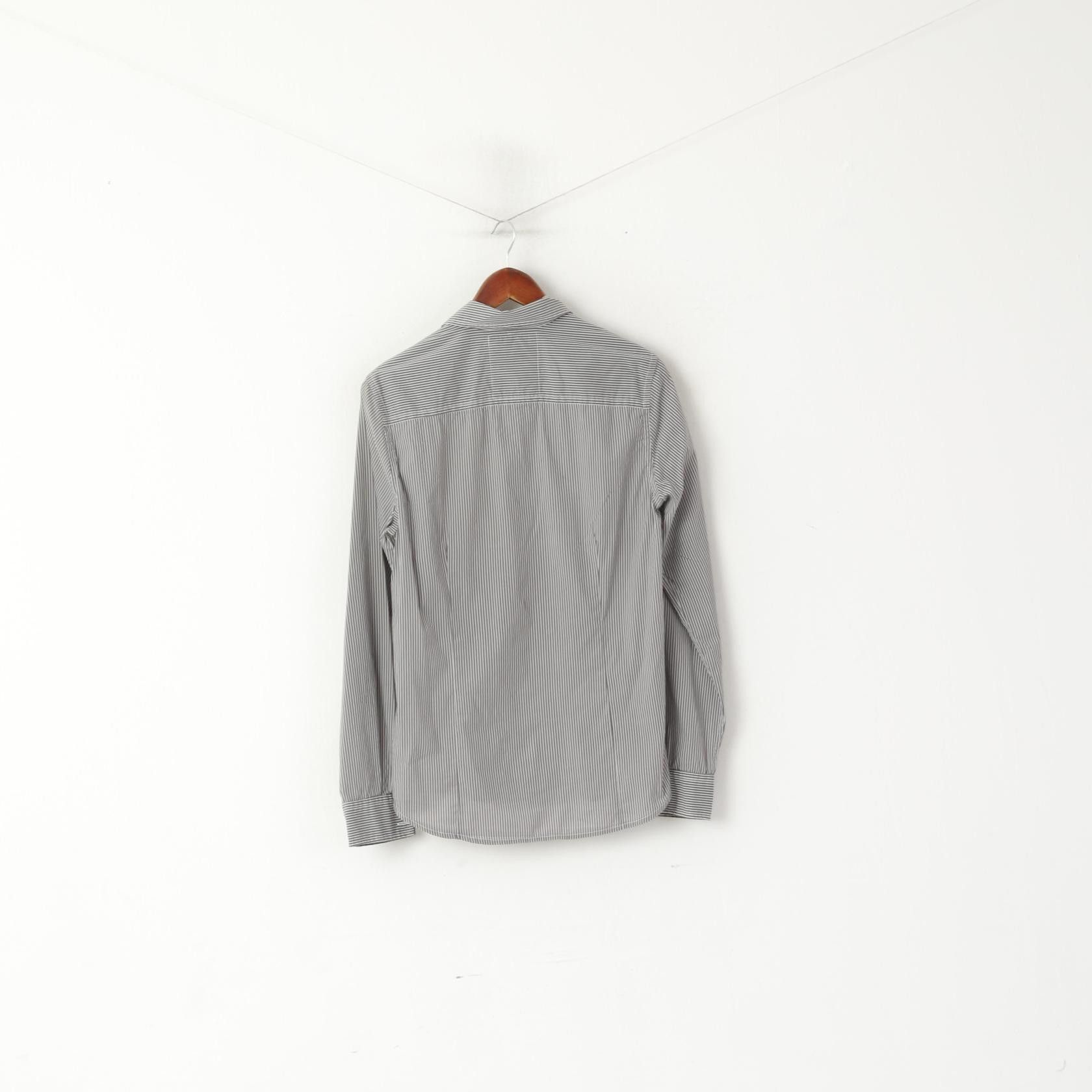 Guess Guess Men M Casual Shirt Gray Striped Cotton Top 1333 Size US M / EU 48-50 / 2 - 6 Thumbnail