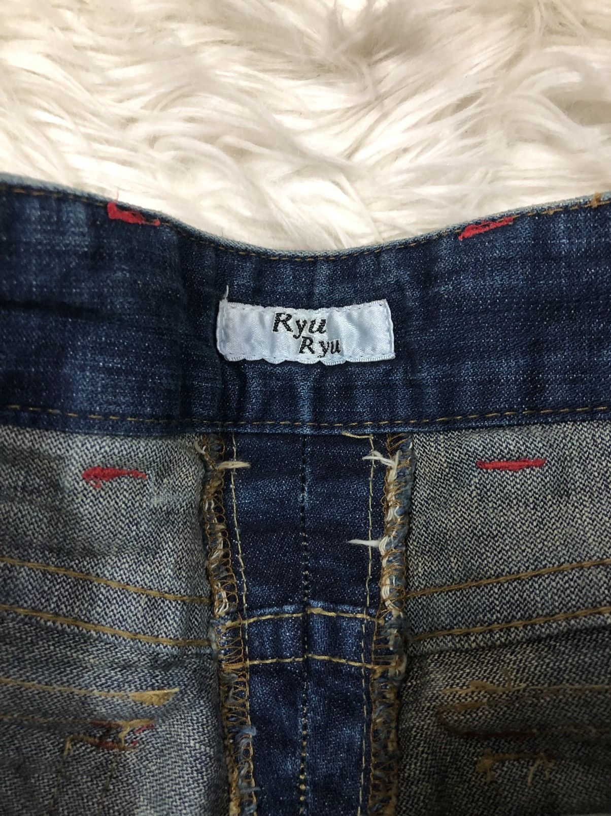 Japanese Brand Distressed denim bootcut cutting nice design💥 Size US 30 / EU 46 - 4 Thumbnail