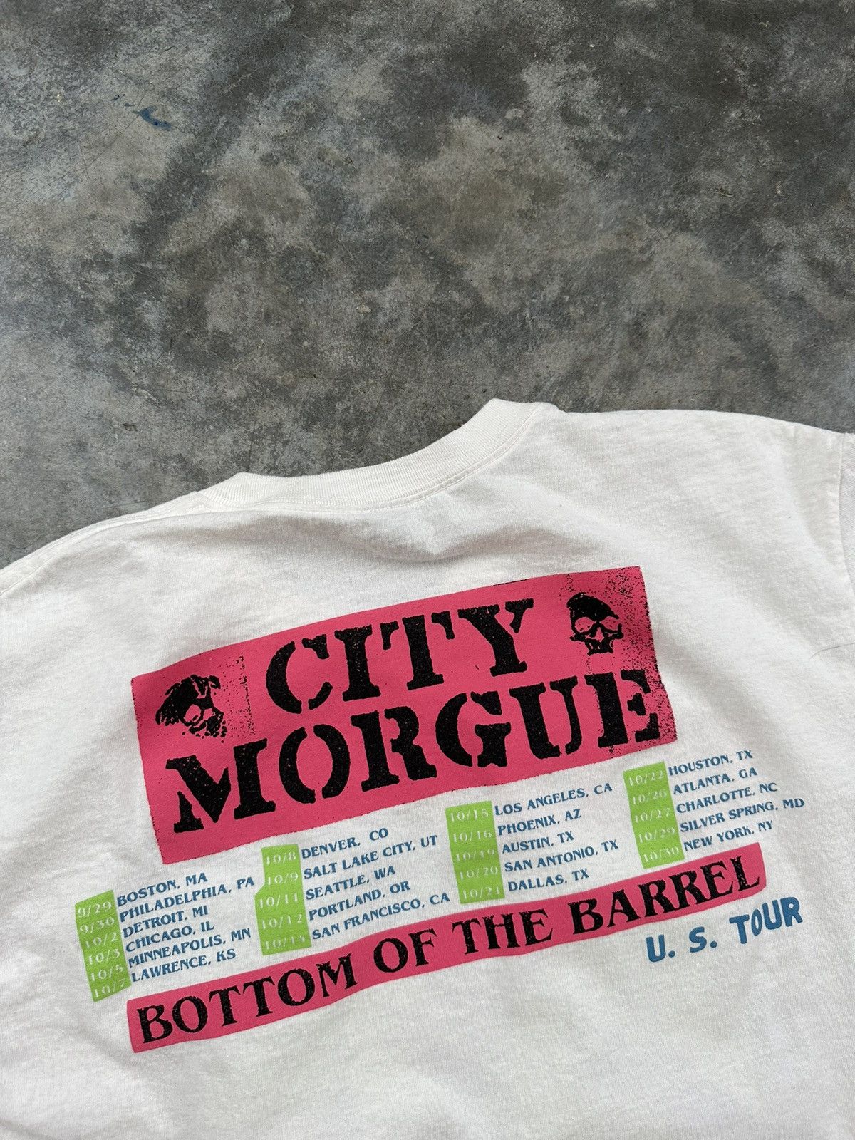 Other City Morgue US Tour Bottom Of The Barrell Tee White Large Size US L / EU 52-54 / 3 - 4 Thumbnail