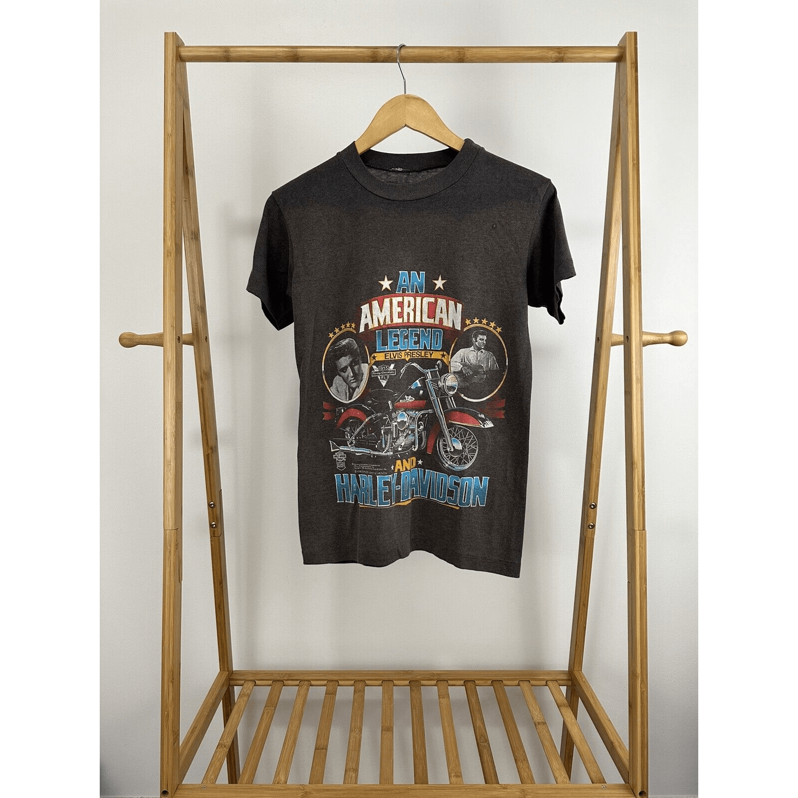 VTG 80s Harley-Davidson Elvis Presley Thin T-Shirt M