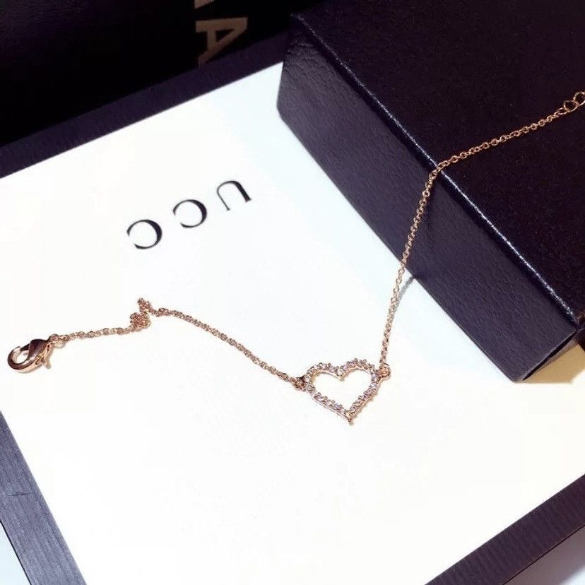 Other 14K Rose Gold Plated Love Heart Charm Bracelet for Women Size ONE SIZE - 1 Thumbnail