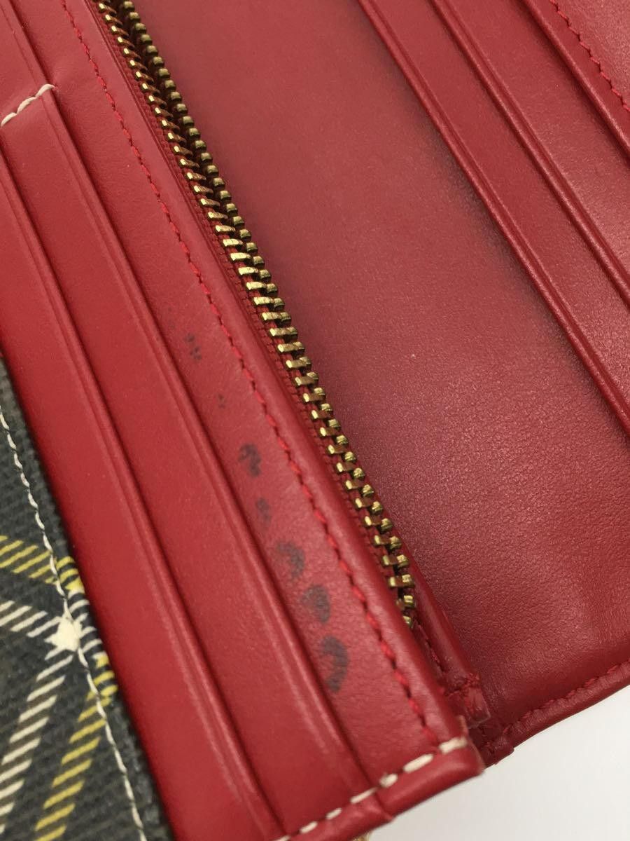 Plaid Orb Logo PVC Long Wallet