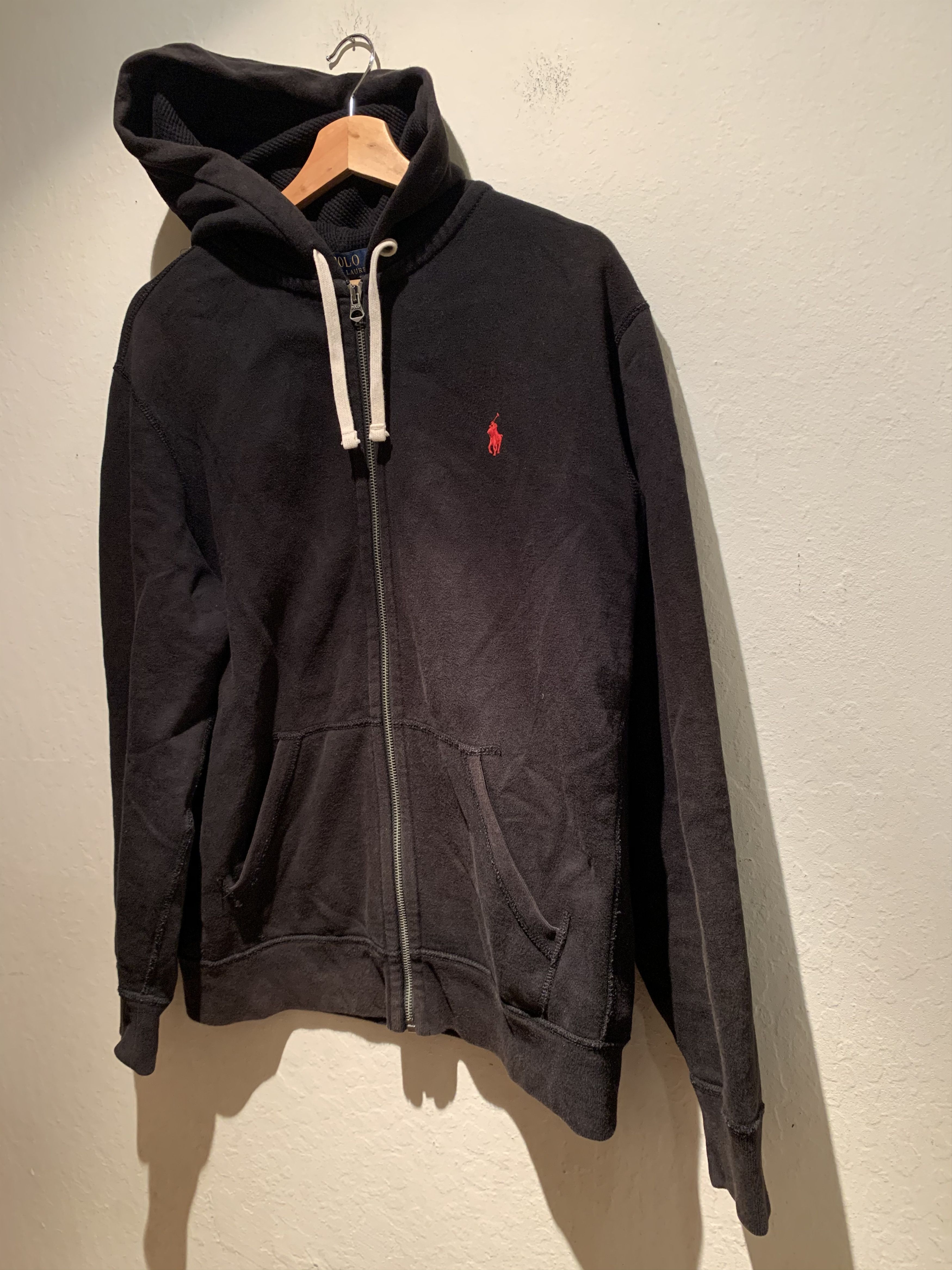 Designer × Polo Ralph Lauren × Ralph Lauren RARE* Polo Ralph Lauren Heavyweight Distressed Stitch Hoodie Size US L / EU 52-54 / 3 - 1 Thumbnail