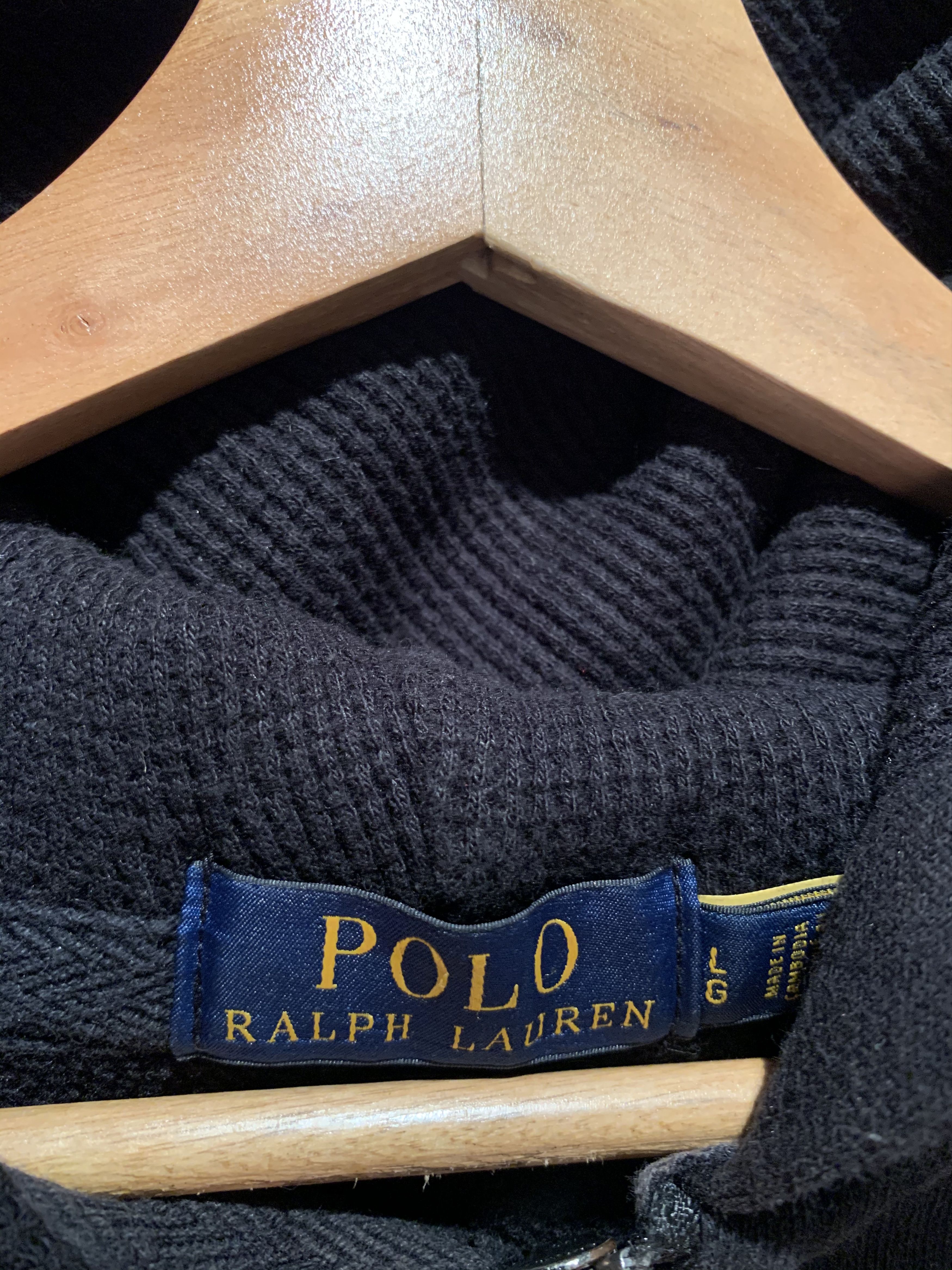 Designer × Polo Ralph Lauren × Ralph Lauren RARE* Polo Ralph Lauren Heavyweight Distressed Stitch Hoodie Size US L / EU 52-54 / 3 - 3 Thumbnail