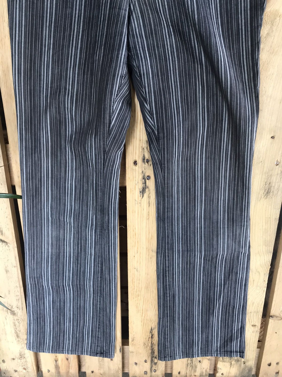 Japanese Brand × Schlussel Archived Schlussel Pinstripe Modern Rockers Jeans Size US 30 / EU 46 - 7 Thumbnail