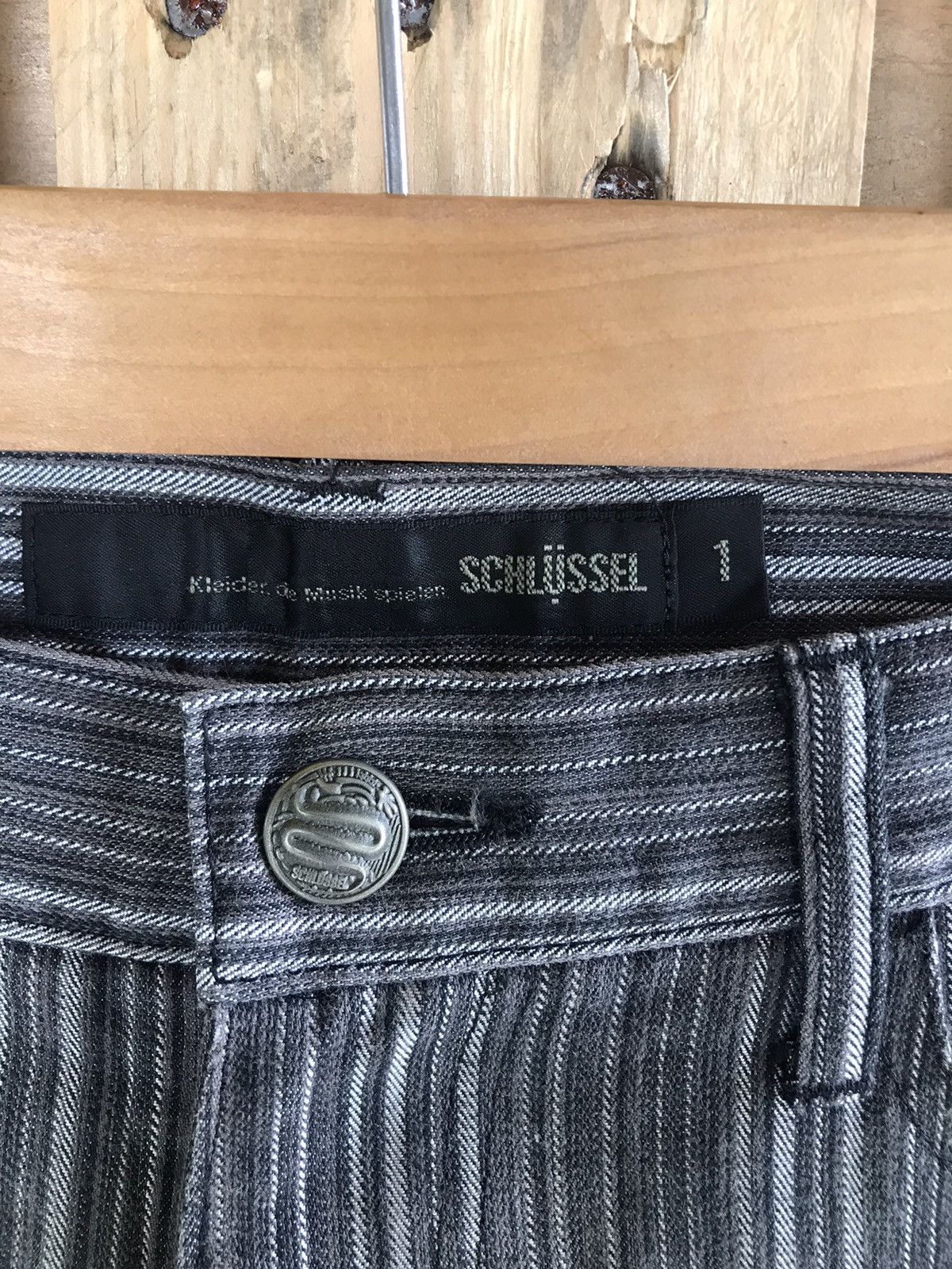 Japanese Brand × Schlussel Archived Schlussel Pinstripe Modern Rockers Jeans Size US 30 / EU 46 - 9 Thumbnail