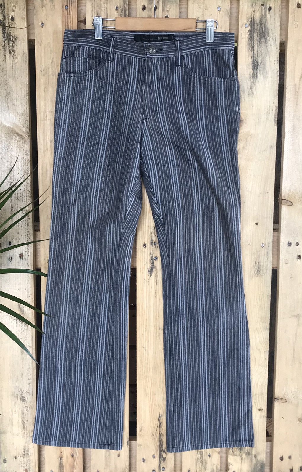 Japanese Brand × Schlussel Archived Schlussel Pinstripe Modern Rockers Jeans Size US 30 / EU 46 - 1 Thumbnail