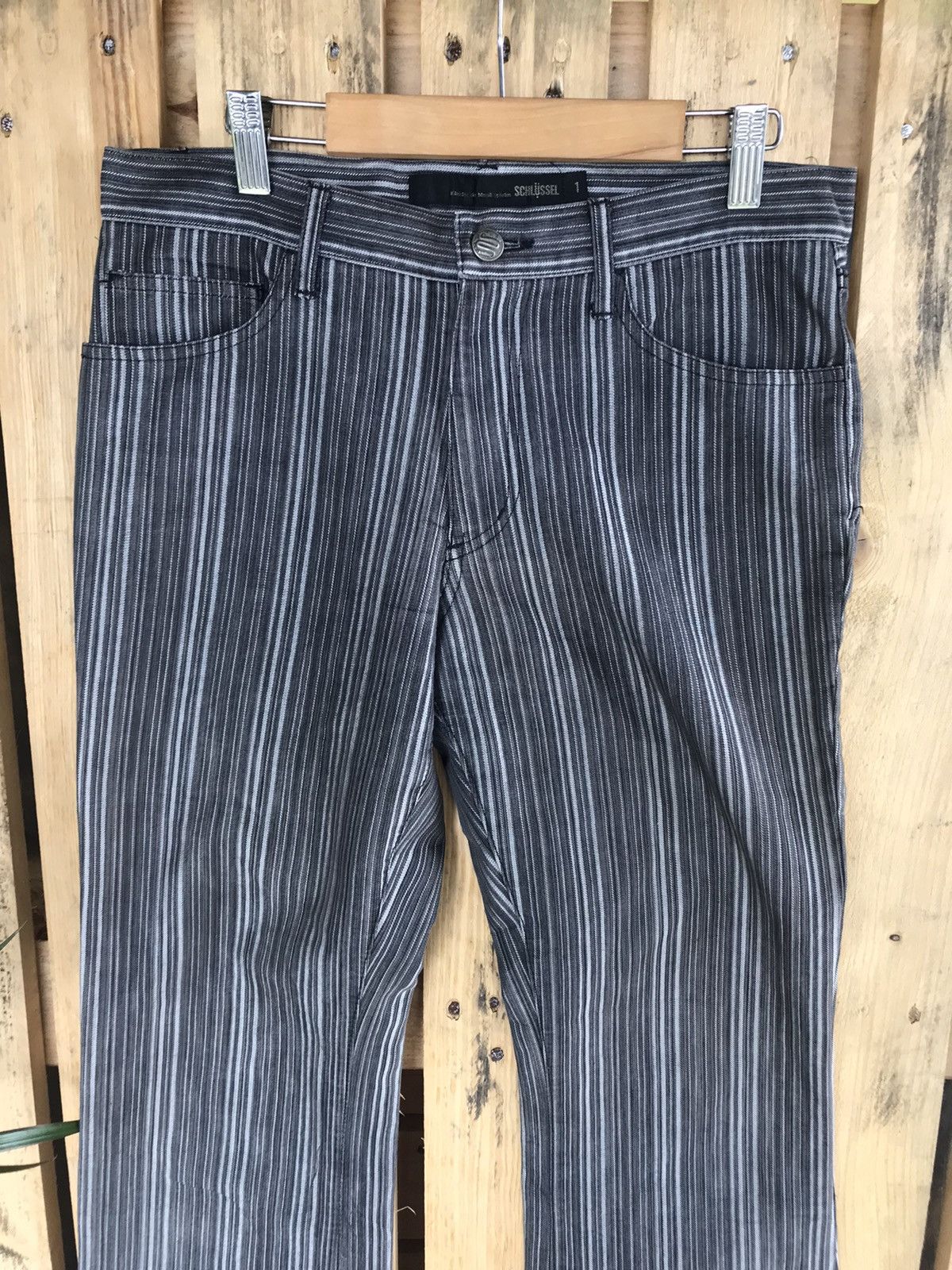 Japanese Brand × Schlussel Archived Schlussel Pinstripe Modern Rockers Jeans Size US 30 / EU 46 - 5 Thumbnail