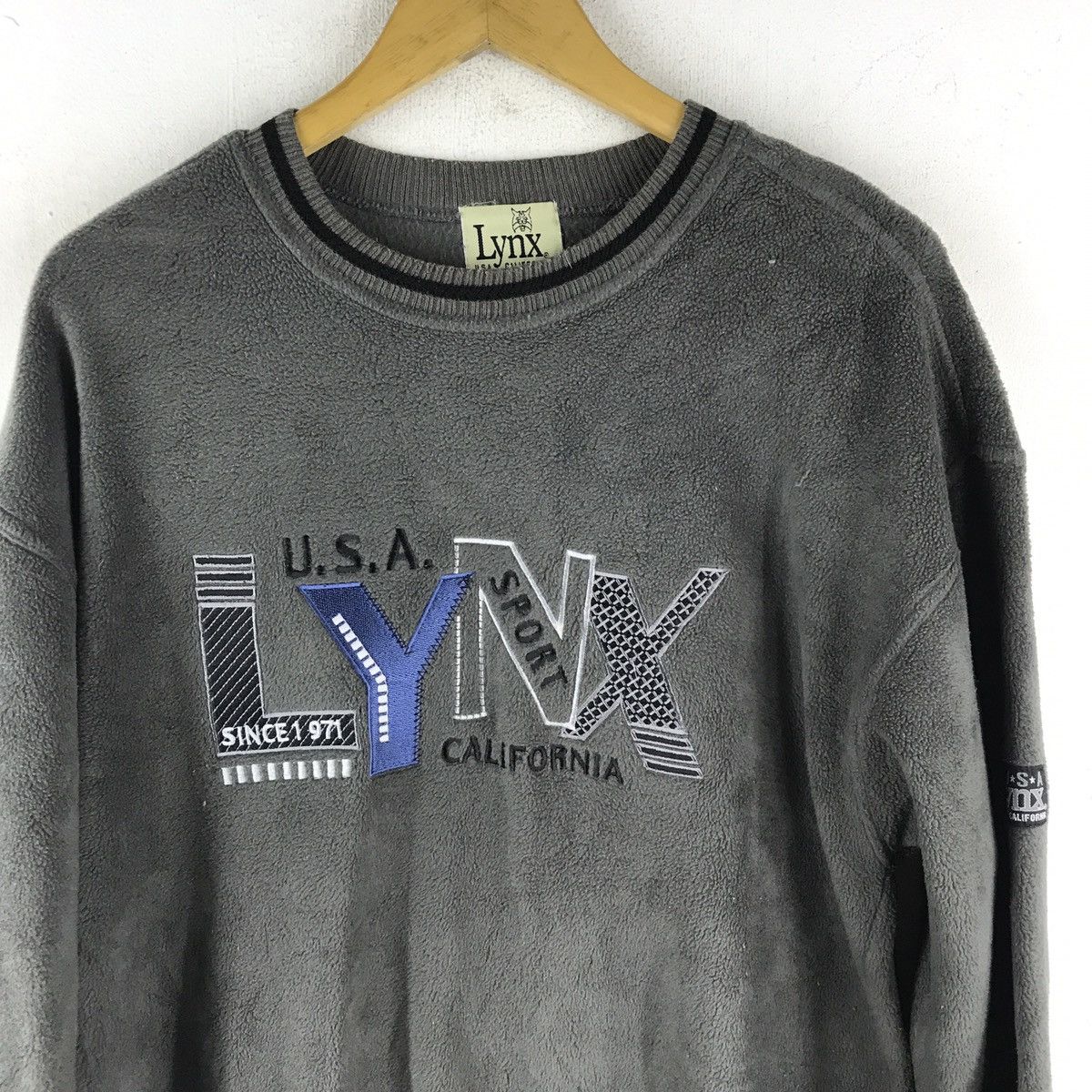 Japanese Brand LYNX FLEECE EMBROIDERY LOGO NICE DESIGN SWEATSHIRT Size US L / EU 52-54 / 3 - 4 Thumbnail