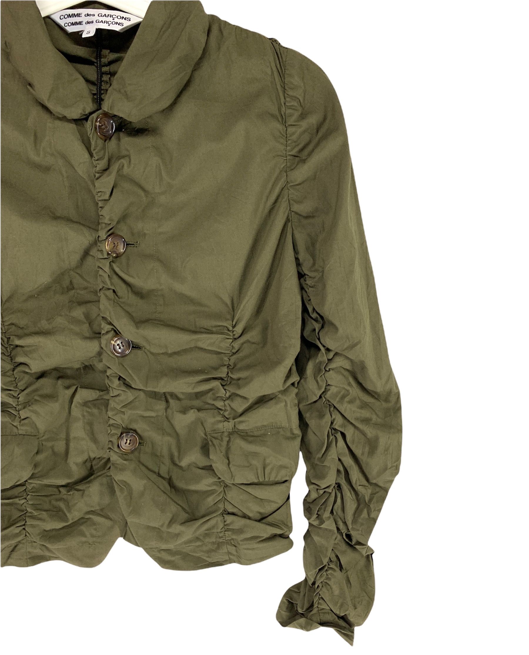 Comme des Garcons × Designer FW08 Comme Des Garcons elastic wrinkled button shirt Size S / US 4 / IT 40 - 3 Thumbnail