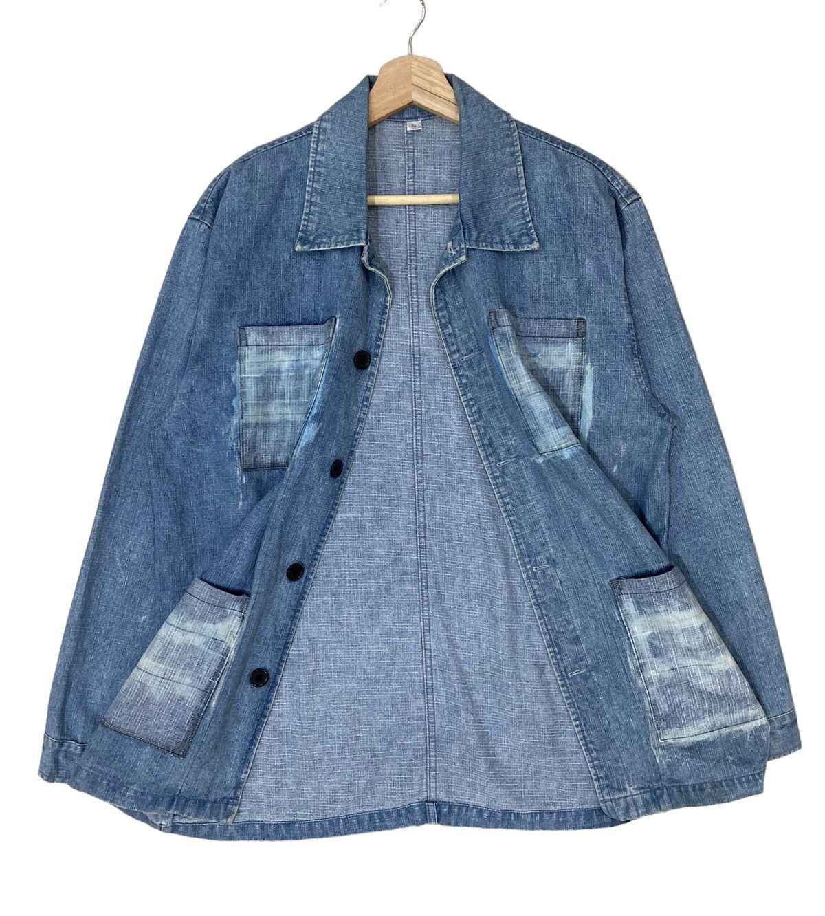 Indigo × Japanese Brand × Pure Blue Japan 🇯🇵 VTG PURE BLUE JAPAN INDIGO PATCHWORK WORKWEAR JACKET Size US M / EU 48-50 / 2 - 3 Thumbnail