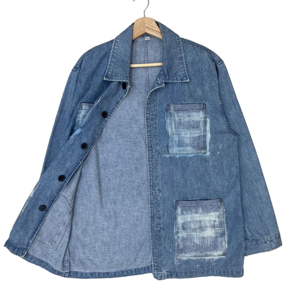 Indigo × Japanese Brand × Pure Blue Japan 🇯🇵 VTG PURE BLUE JAPAN INDIGO PATCHWORK WORKWEAR JACKET Size US M / EU 48-50 / 2 - 4 Thumbnail