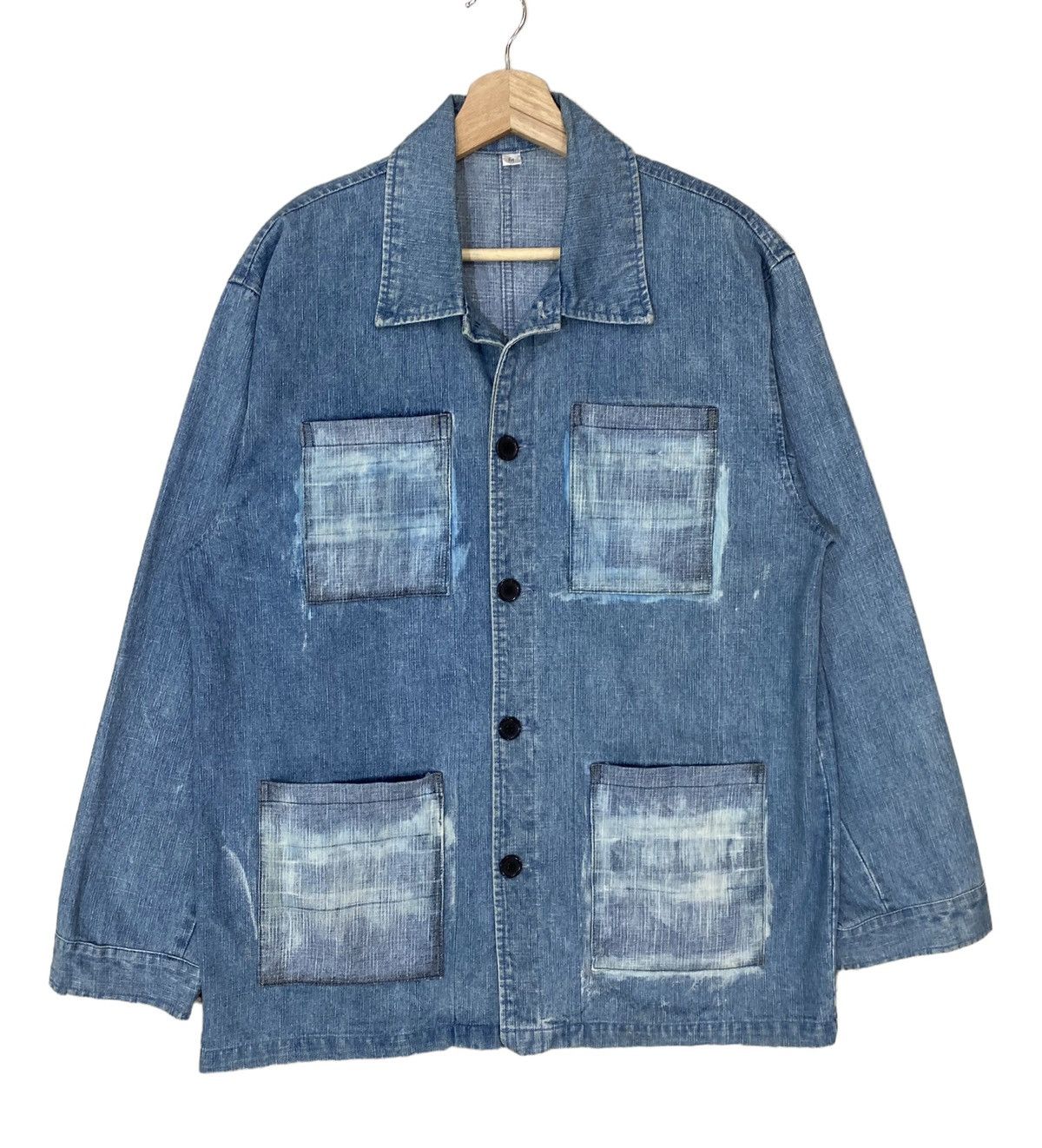 Indigo × Japanese Brand × Pure Blue Japan 🇯🇵 VTG PURE BLUE JAPAN INDIGO PATCHWORK WORKWEAR JACKET Size US M / EU 48-50 / 2 - 1 Thumbnail