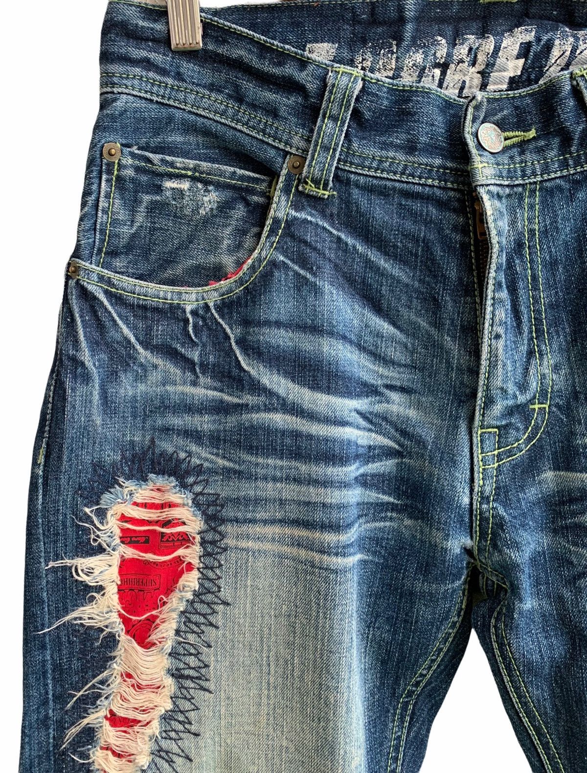 Japanese Brand More Core Division Distressed style Denim Jeans Size US 32 / EU 48 - 7 Thumbnail