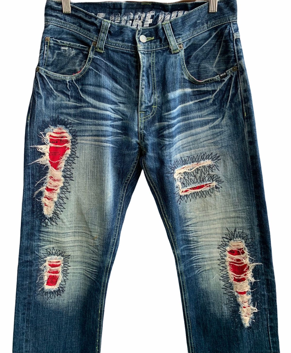 Japanese Brand More Core Division Distressed style Denim Jeans Size US 32 / EU 48 - 4 Thumbnail